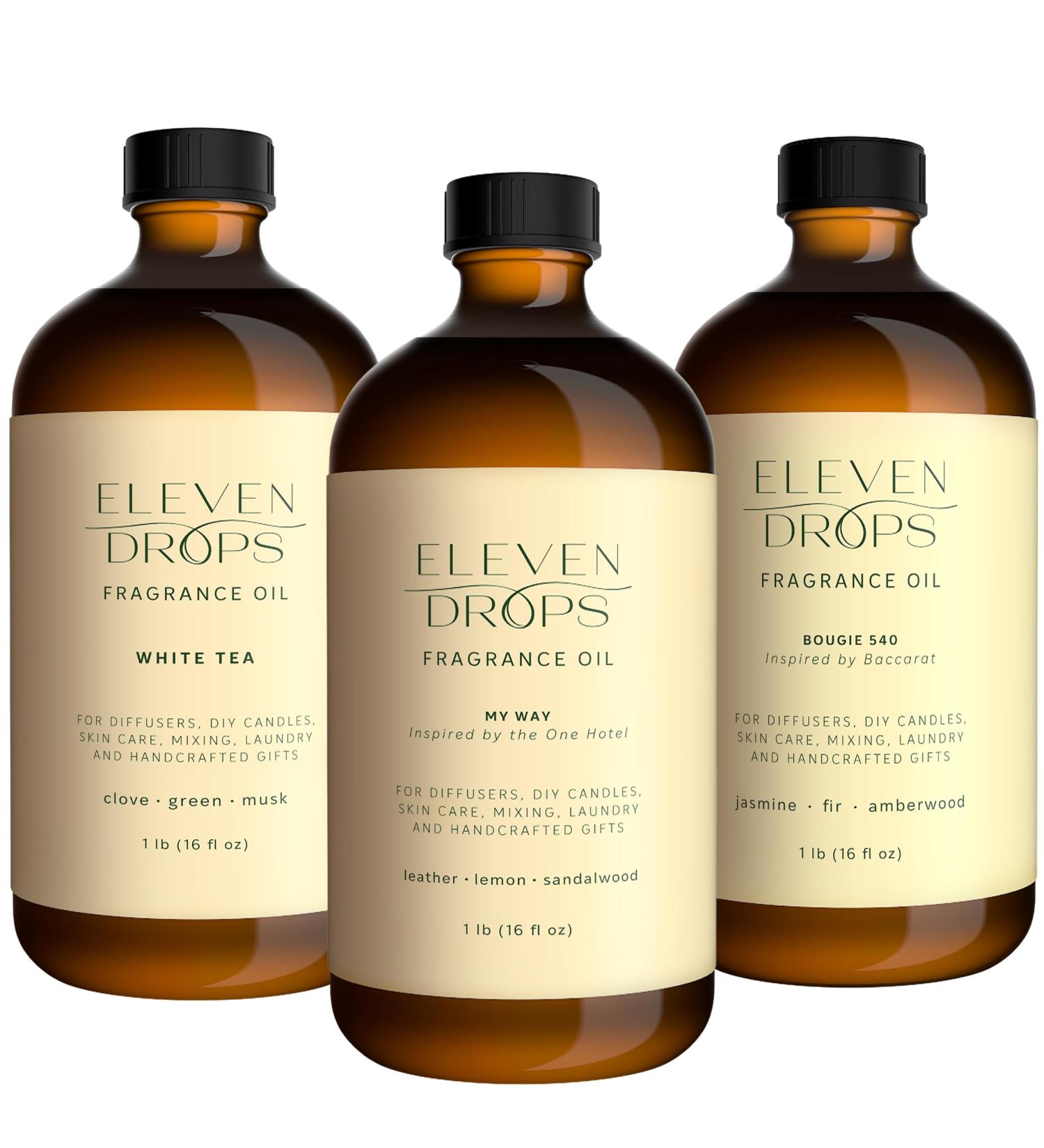 Bougie 540 + My Way + White Tea Fragrance Oil Trio Premium 16 oz Oils for Diffusers Candle Making Soap Laundry & Home Scent Non-Diluted USA Made IFRA Compliant Vegan & Long Lasting - Buy Online on GoSupps.com
