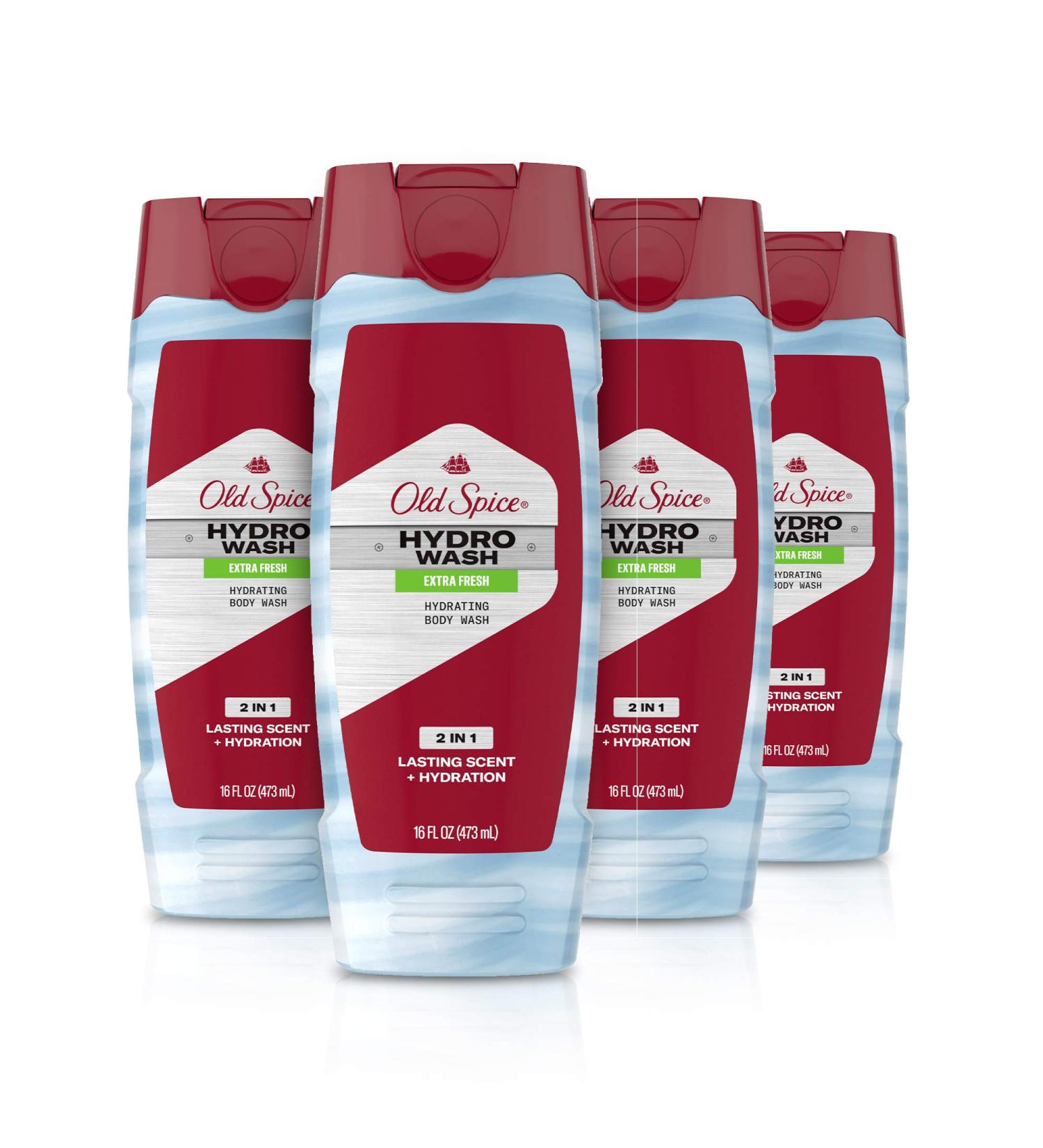 Buy Old Spice Hydro Wash Body Wash for Men - Extra Fresh 16 Oz (Pack of 4) - International Shipping Available - Buy Online on GoSupps.com