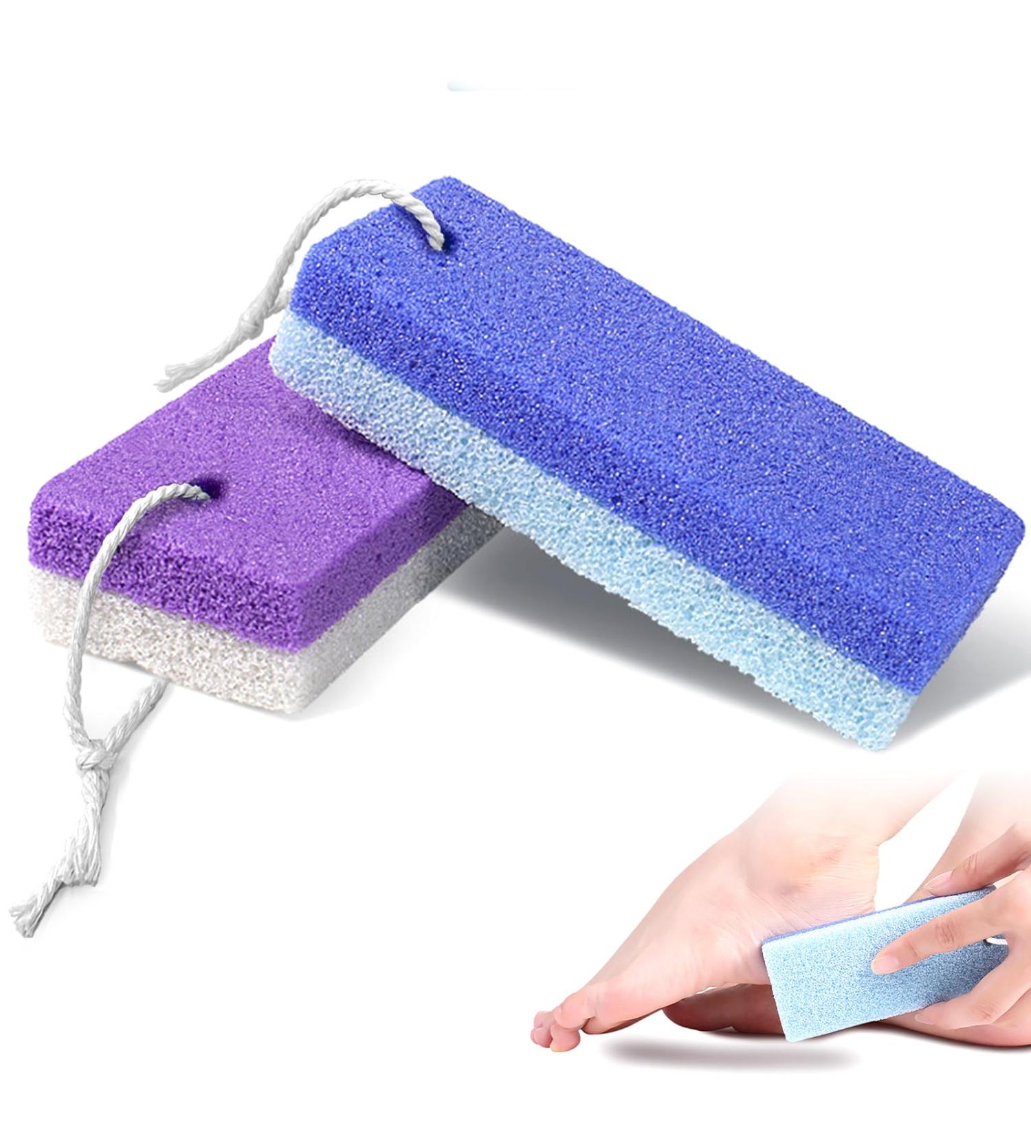 Buy Alethron Pumice Stone - Double-Sided Foot Care Set (2 Pieces) for Effective Skin Peeling & Smoothing | Durable Corn Remover for Feet & Hands - Buy Online on GoSupps.com