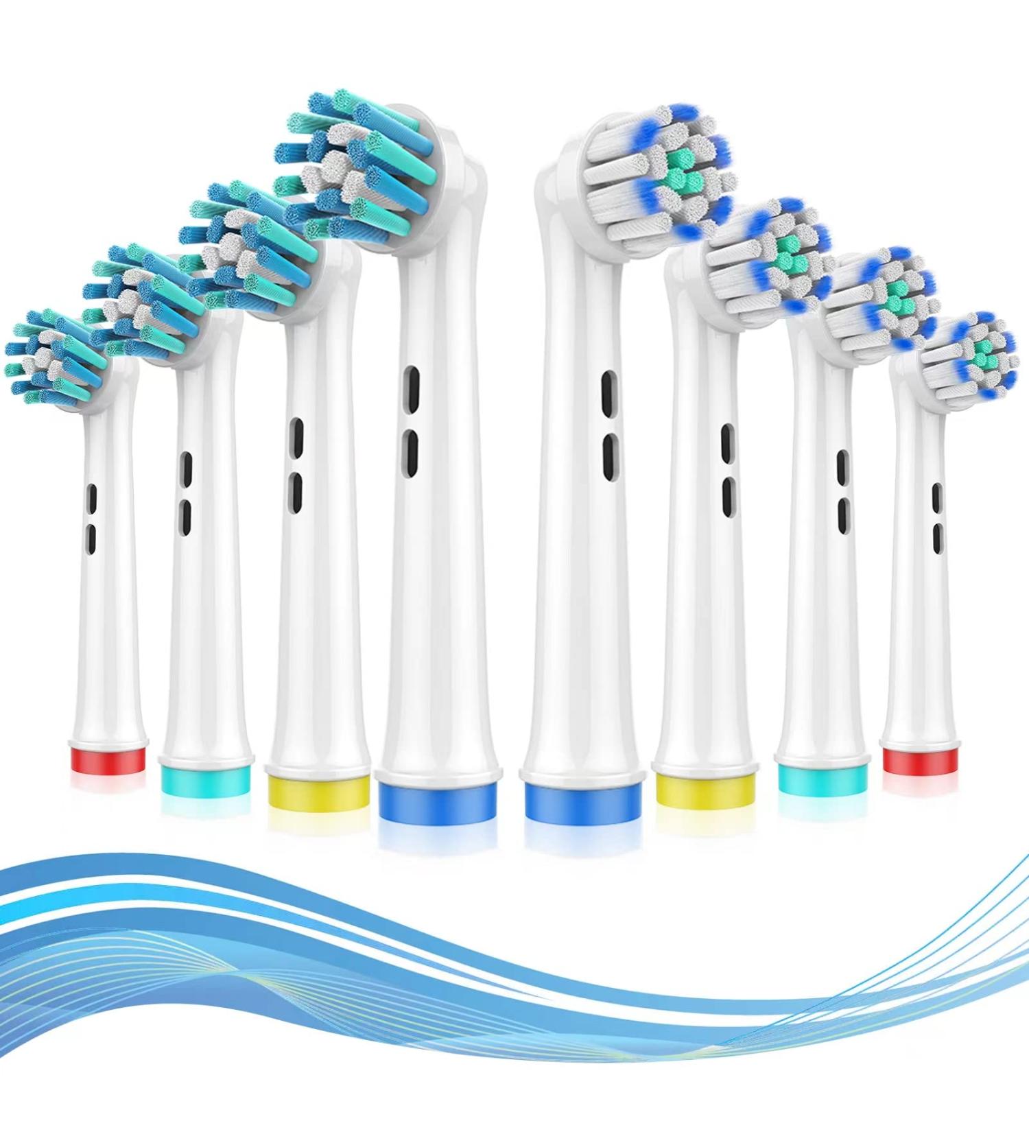 YEOSLL Replacement Brush Heads for Oral B Electric Toothbrush - Pack of 8, Compatible with Precision Clean, Cross Action, Pro 1000, Sensitive - Oral B Braun Replacement Heads - Buy Online on GoSupps.com