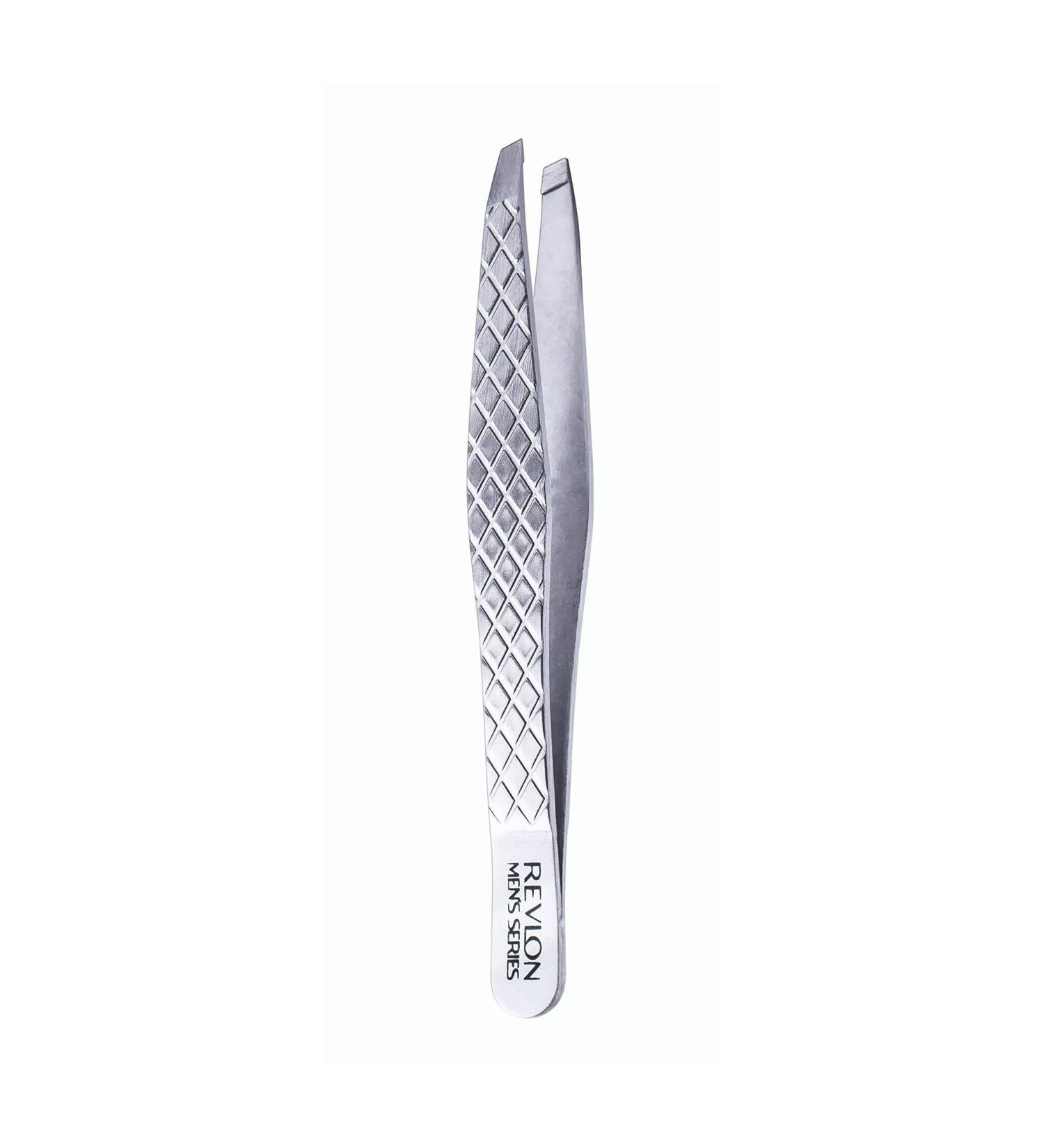 Revlon Men's Series High Precision Tweezer for Eyebrow Hair Removal - 60% Larger Grip Stainless Steel (Pack of 1) - Buy Online on GoSupps.com