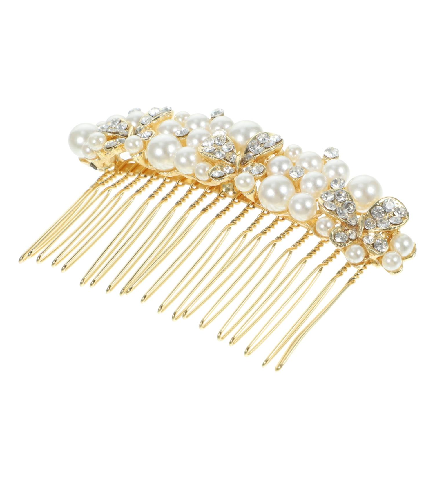 DOITOOL Alloy Rhinestone Hair Comb Pearl Headpiece Wedding Side Comb Bridal Headdress Diamond Hair Clips Tiara Bridal Hair Comb Accessories Rhinestones Flower Girl Bridesmaid - Buy Online on GoSupps.com