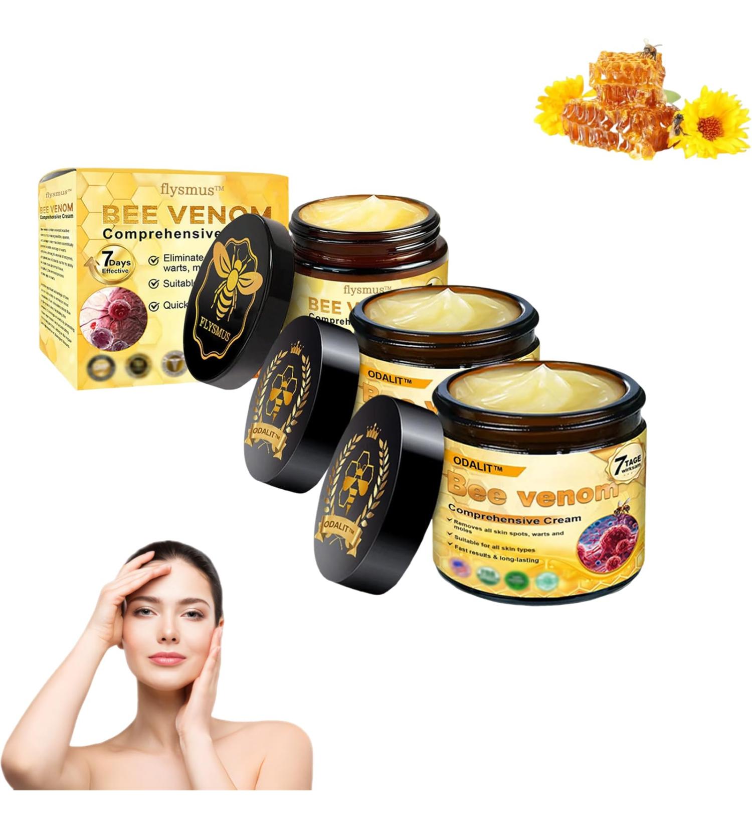 Smilamo Bee Venom Comprehensive Repair Cream Bee Venom Comprehensive Cream Firms and Lifts the Skin Repair Moisturize and Lift 3 in 1 For All Skin Types (3) - Buy Online on GoSupps.com