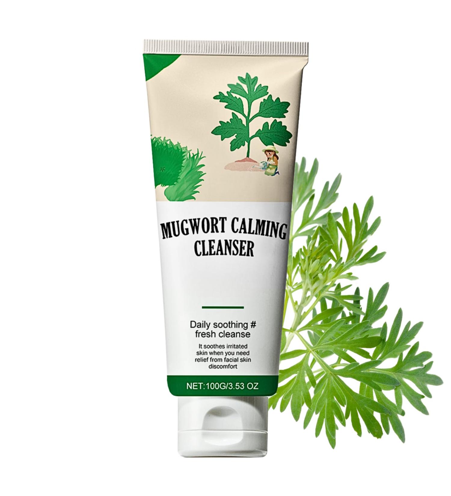 Mugwort Calming Face Cleanser Mugwort Face Wash Women & Men Calming Facial Cleanser Hydrating Cleanser Mugwort Cleanser for Sensitive Skin Gentle Cleanser Daily Soothing Moisturizing - Buy Online on GoSupps.com