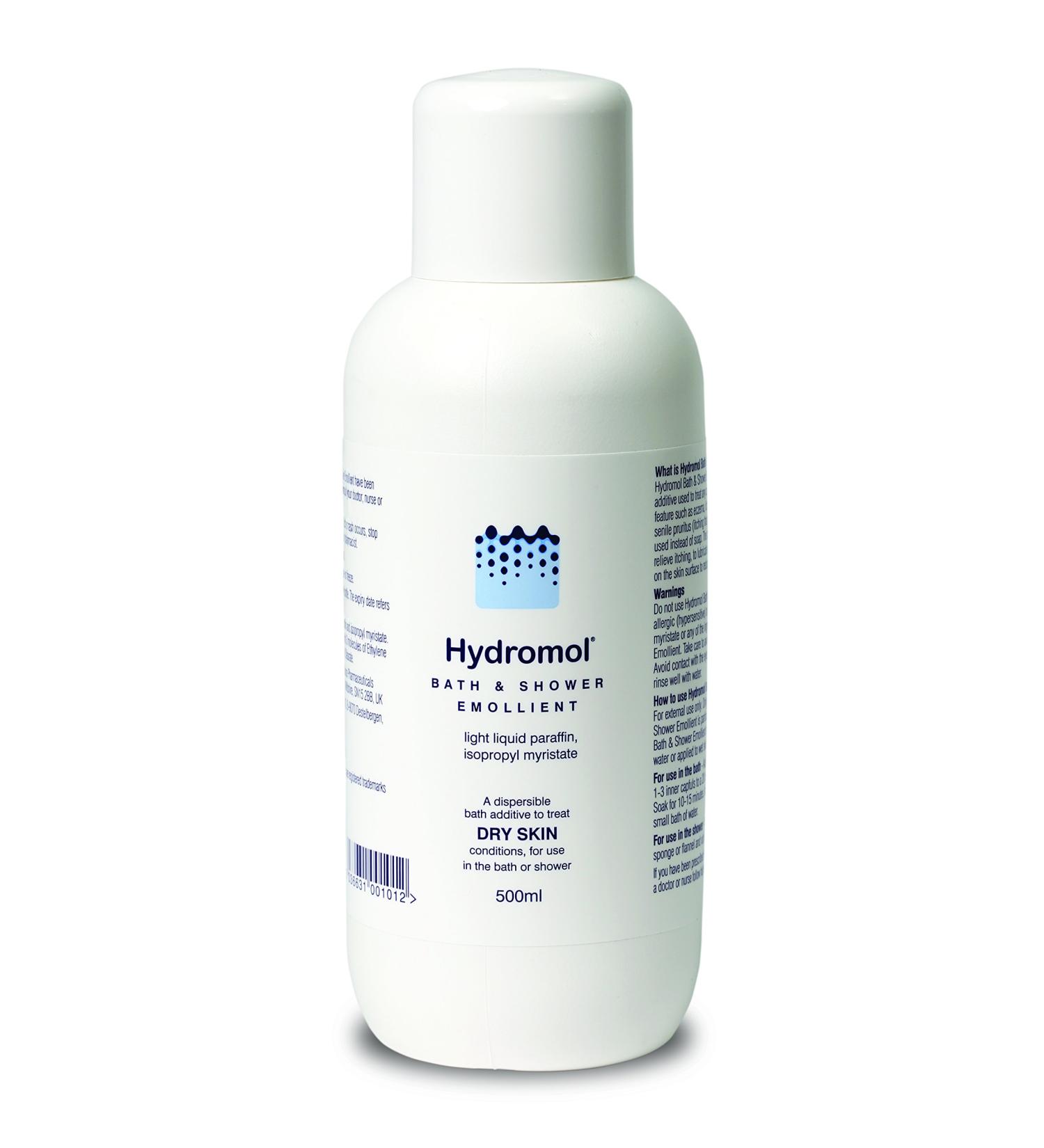 Hydromol Bath & Shower Emollient 500ml for Eczema, Dermatitis, Psoriasis | Dry Skin Relief - Buy Online on GoSupps.com