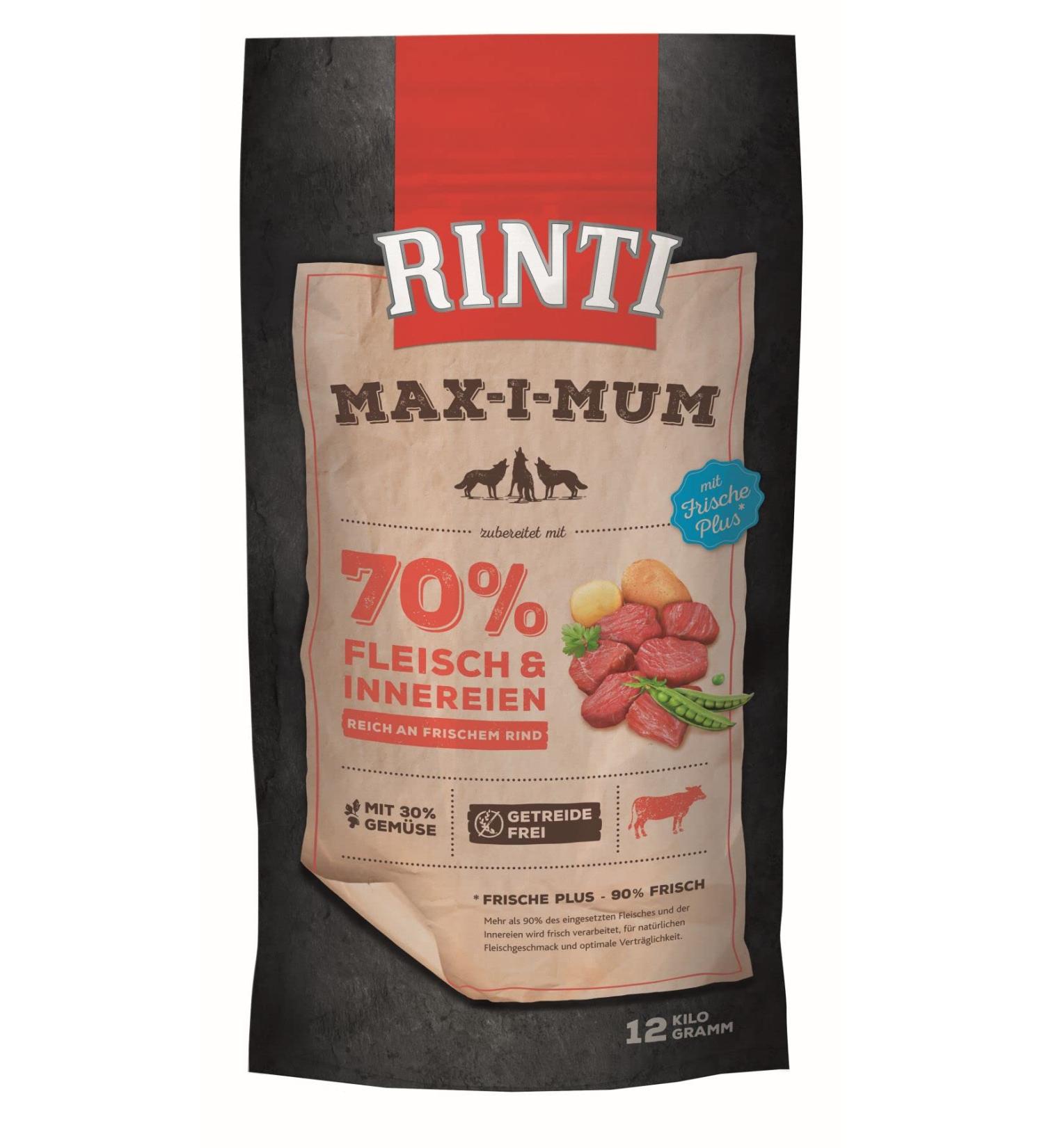 RINTI MAX-I-MUM Beef 12kg Dog Single Beef 12kg (1 pack)