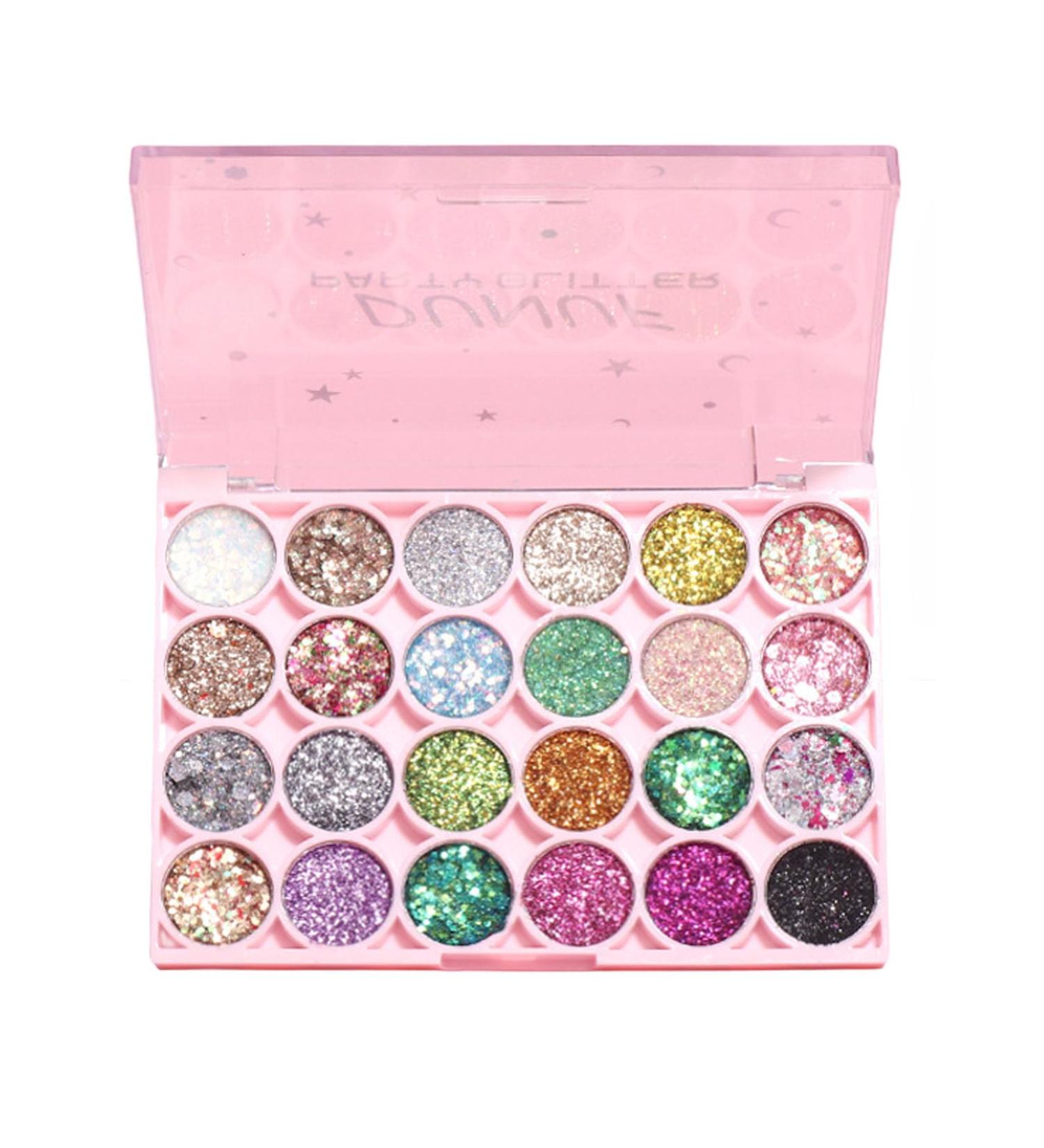 24 Colors Holographic Glitter Face Makeup Palette Long Lasting Waterproof Blendable Shimmer Glitter Eyeshadow Palette for Women Girls - Buy Online on GoSupps.com