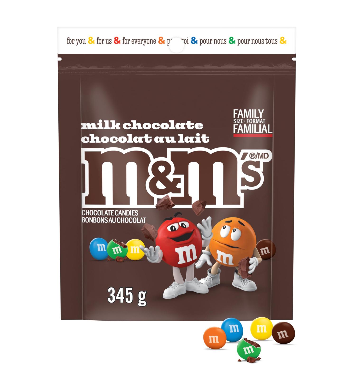 M&M'S Milk Chocolate Candies Family Size Bag 345g Milk 345g - Buy Online on GoSupps.com