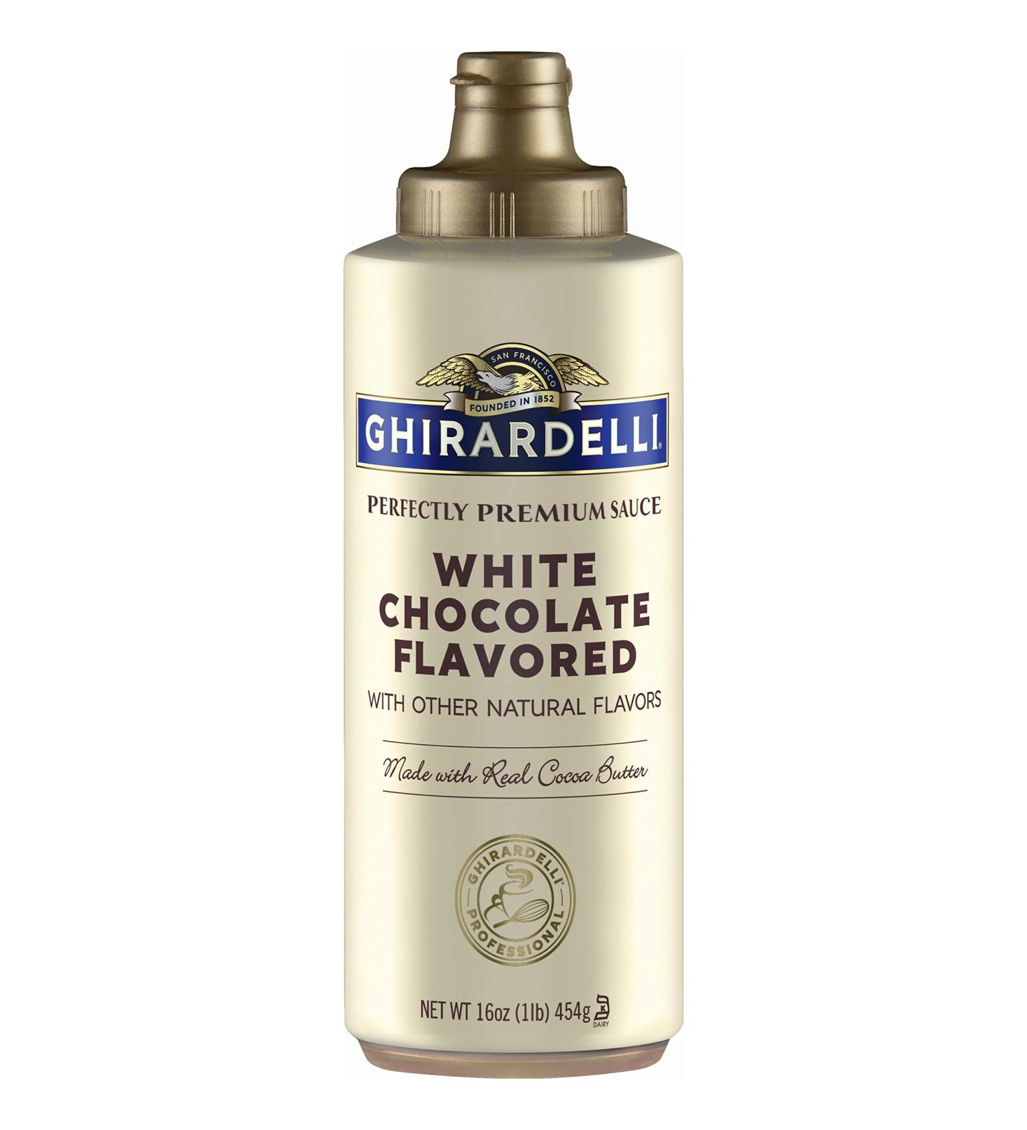 Ghirardelli White Chocolate Flavored Sauce Squeeze Bottle 16oz - Buy Online on GoSupps.com