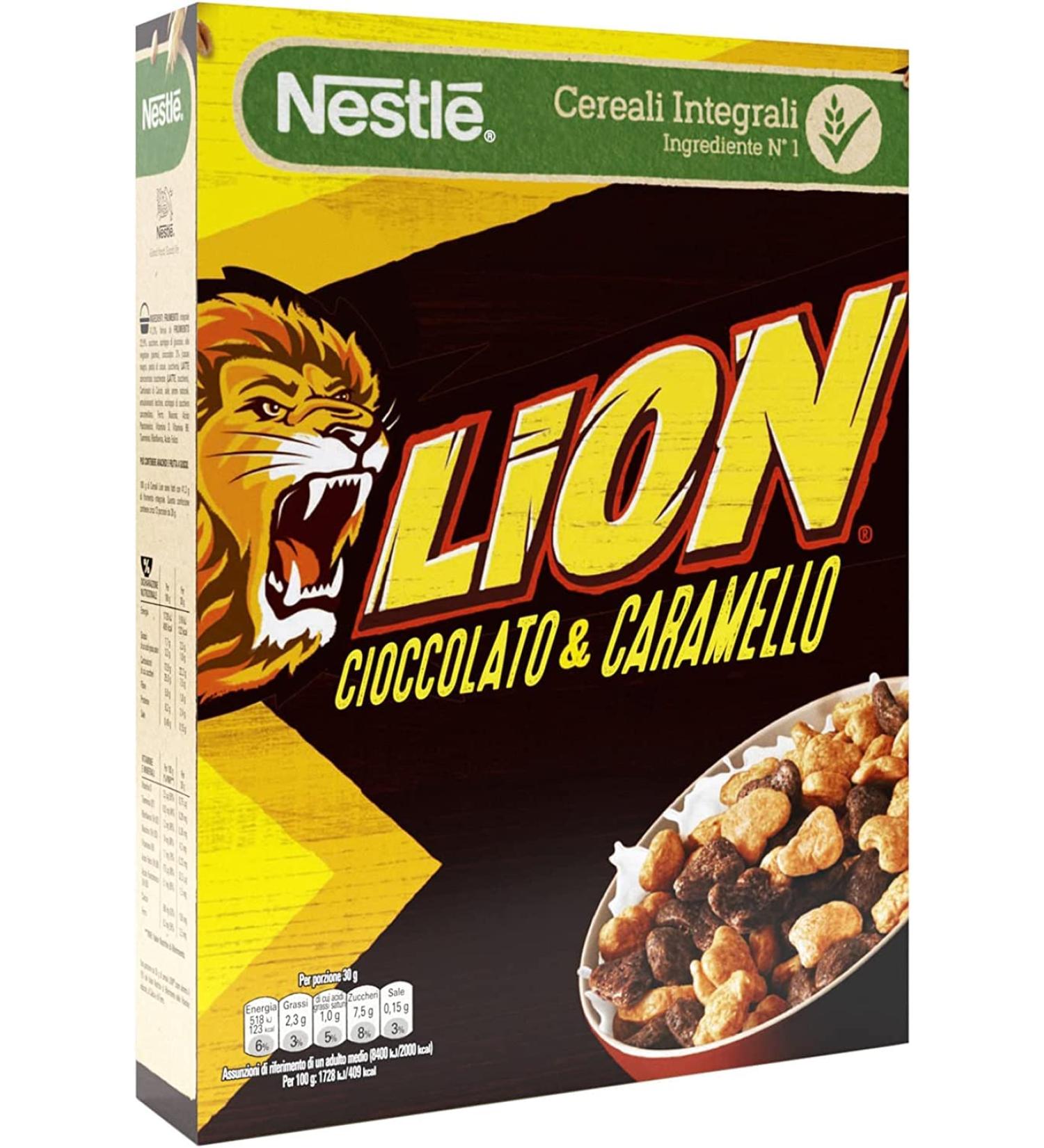  CAIYA Nestle Lion Whole Grain Cereal with Wheat Covered in Chocolate and Caramel 400g - Buy Online on GoSupps.com