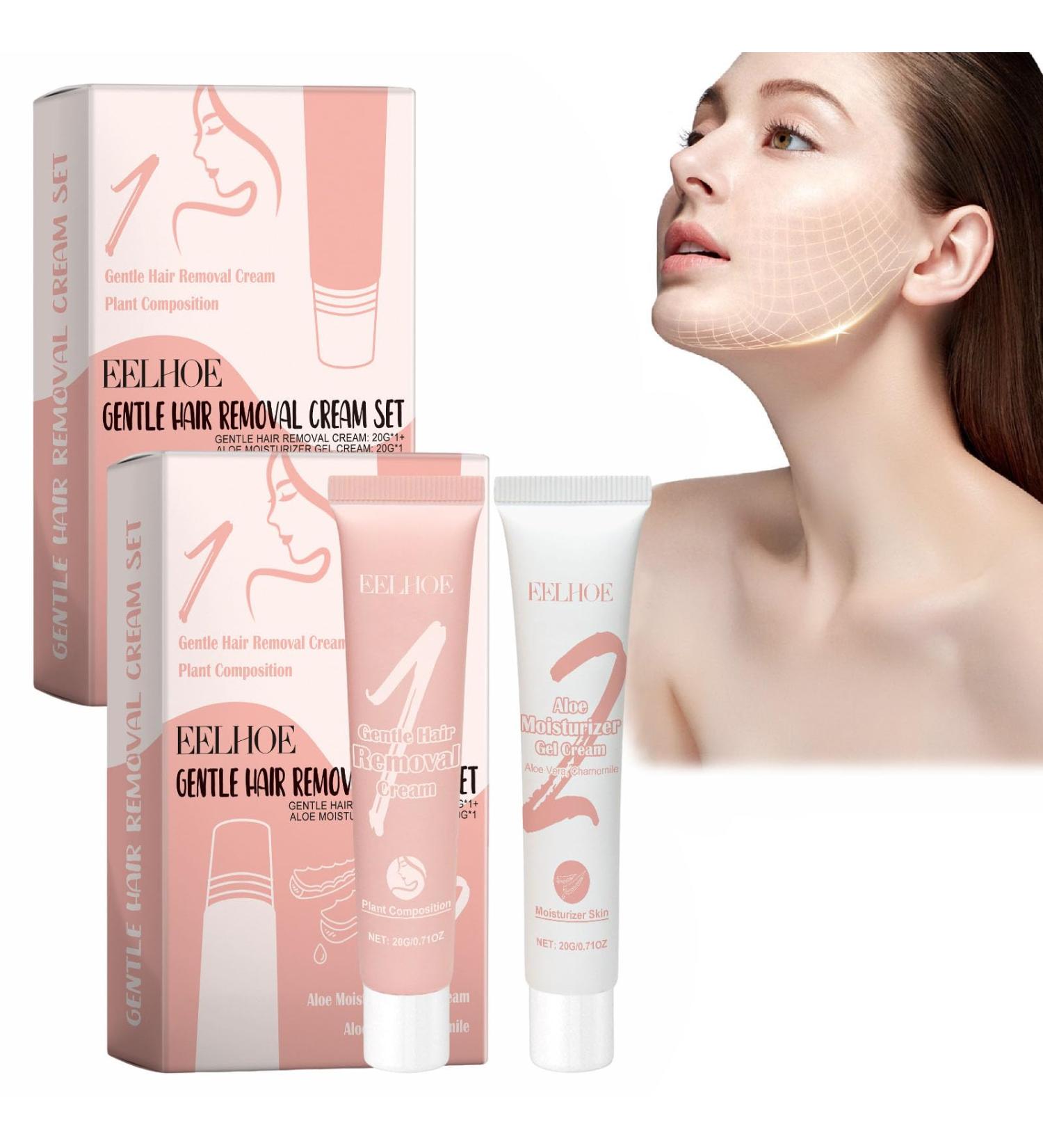  JASUBAI Auures 2-Pack Facial Hair Removal Creams - Facial Hair Removal Cream - For Women - Lip Hair Removal Cream - Buy Online on GoSupps.com