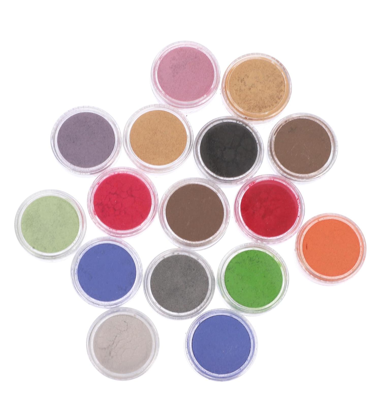 SEWACC 16pcs Pearl Powder Nail Accessories Mica Pigment Powder Glitter Powders Blush Powder Highlight - Buy Online on GoSupps.com