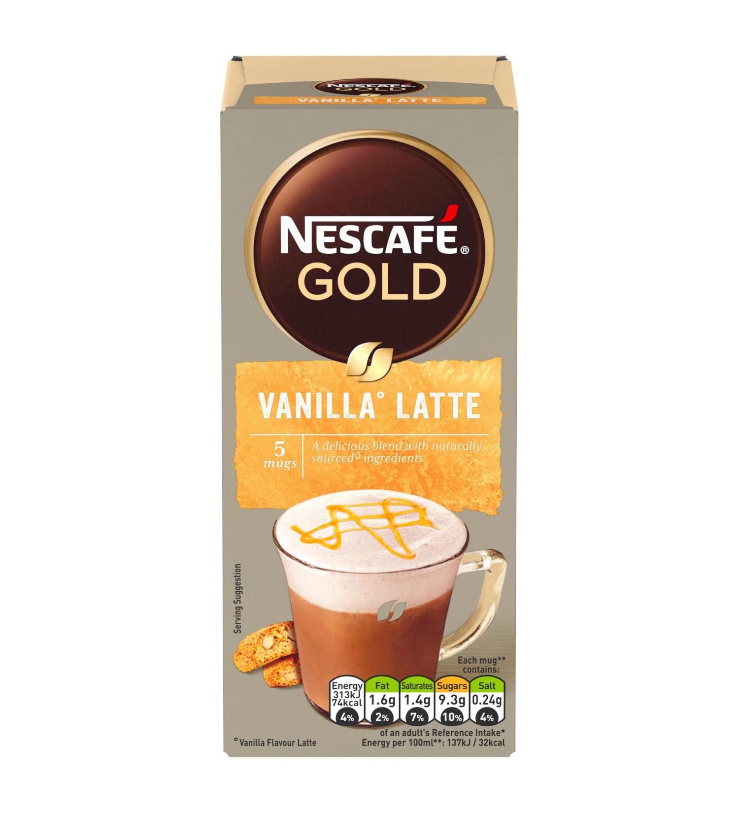 Nescaf Gold Vanilla Latte 5 x 18.5g (92.5g)