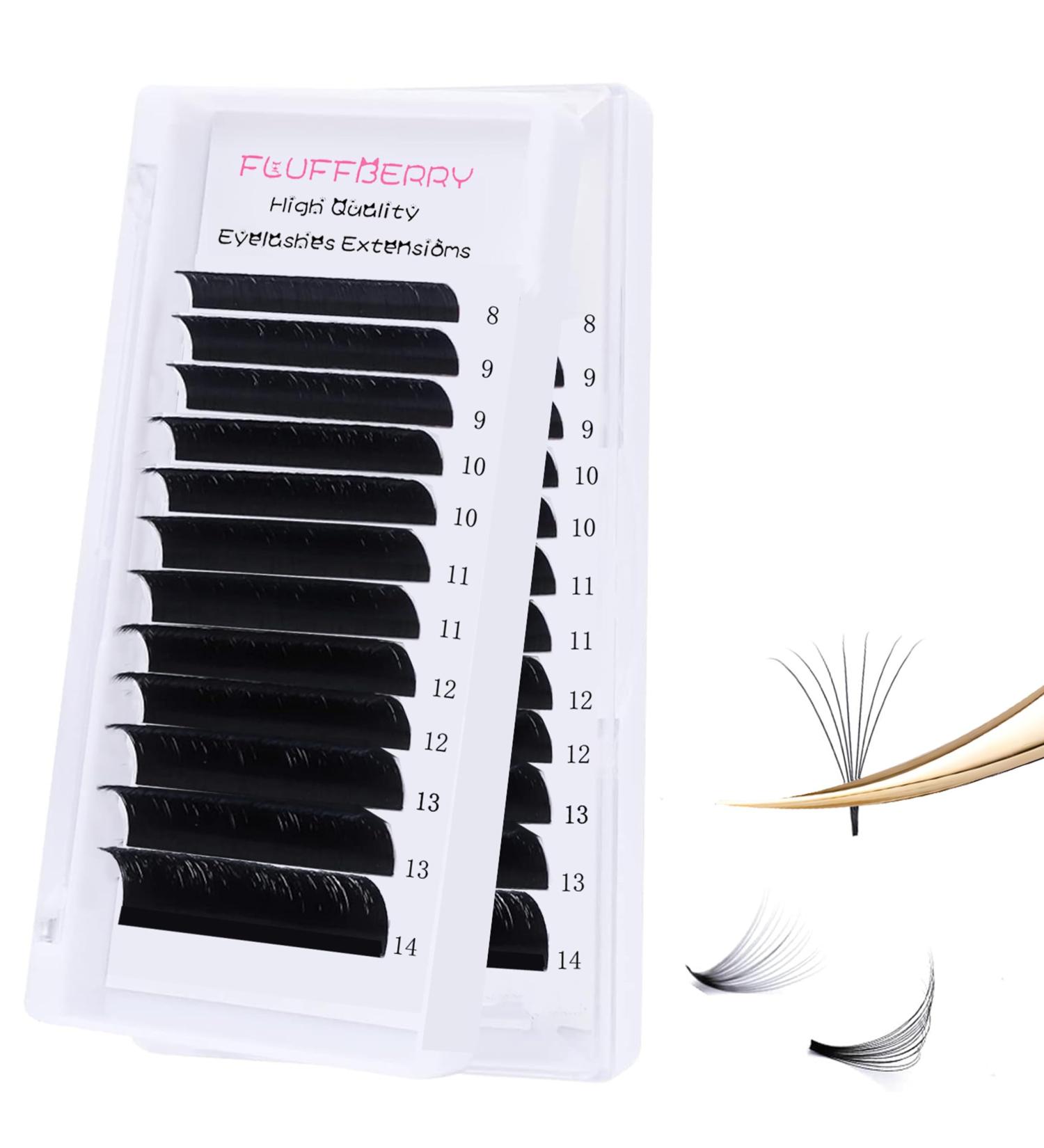  Easy Fan Lashes Eyelash Extensions - 0.03 0.05 0.07 Rapid Blooming C/D/DD Curl | Volume Lash 8-20mm | International Shipping Available  - Buy Online on GoSupps.com