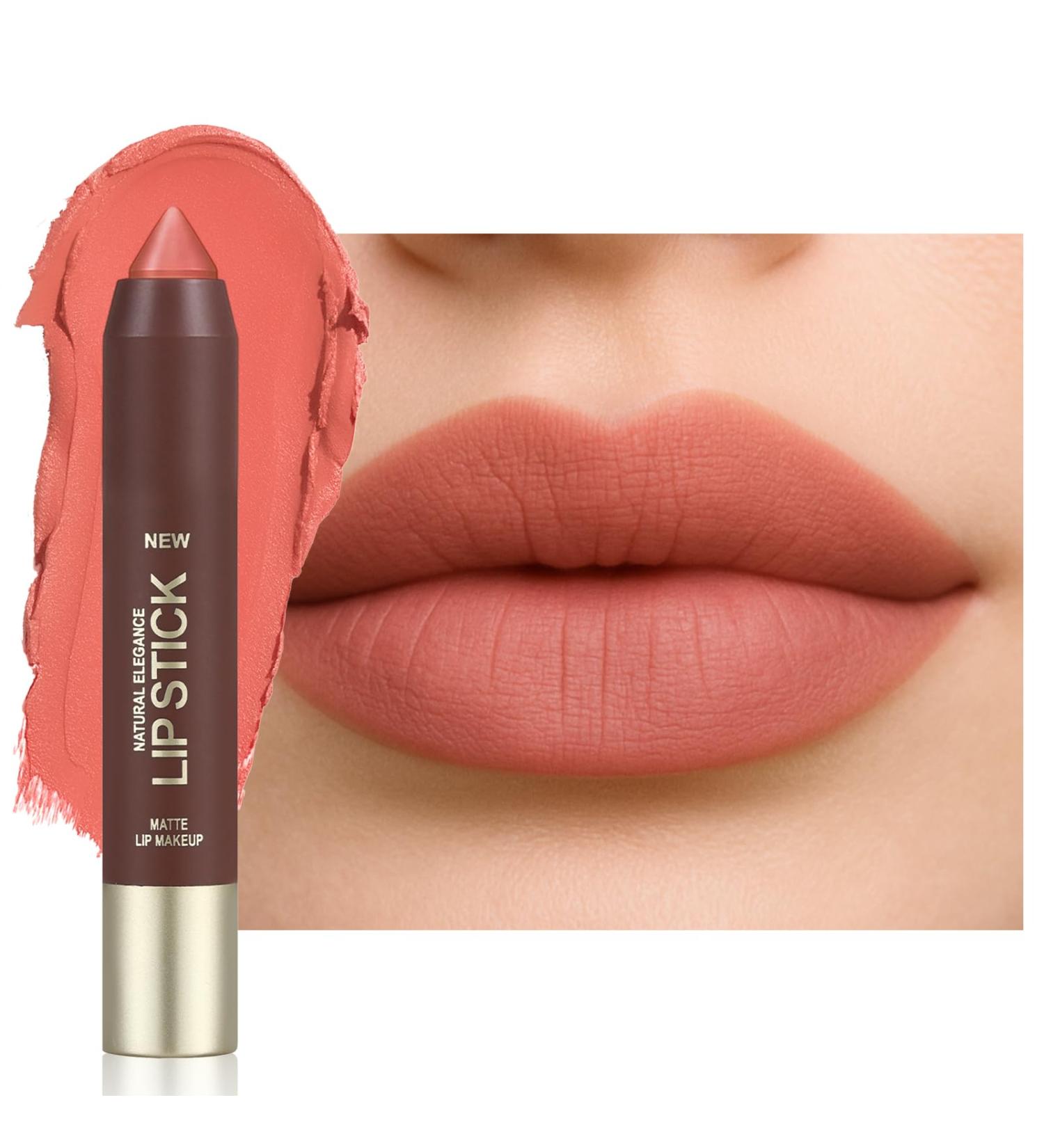  Erinde Erinde Matte Lipstick Pencil lip contour pencil with a creamy velvet texture long-lasting and smudge-proof doesn't dry out lips ideal for on-the-go #02 - Buy Online on GoSupps.com
