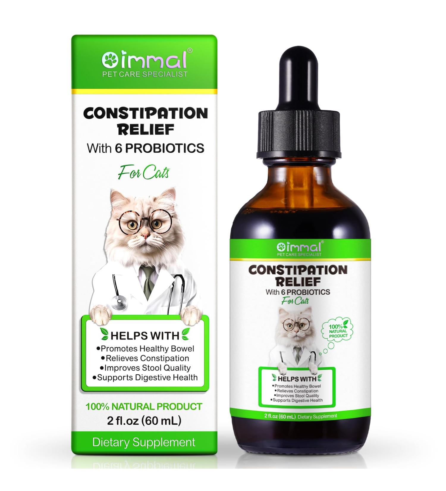 Cat Constipation Relief Constipation Relief for Cats Natural Cat Laxatives for Constipation Cat Stool Softener 2 fl.oz - Buy Online on GoSupps.com