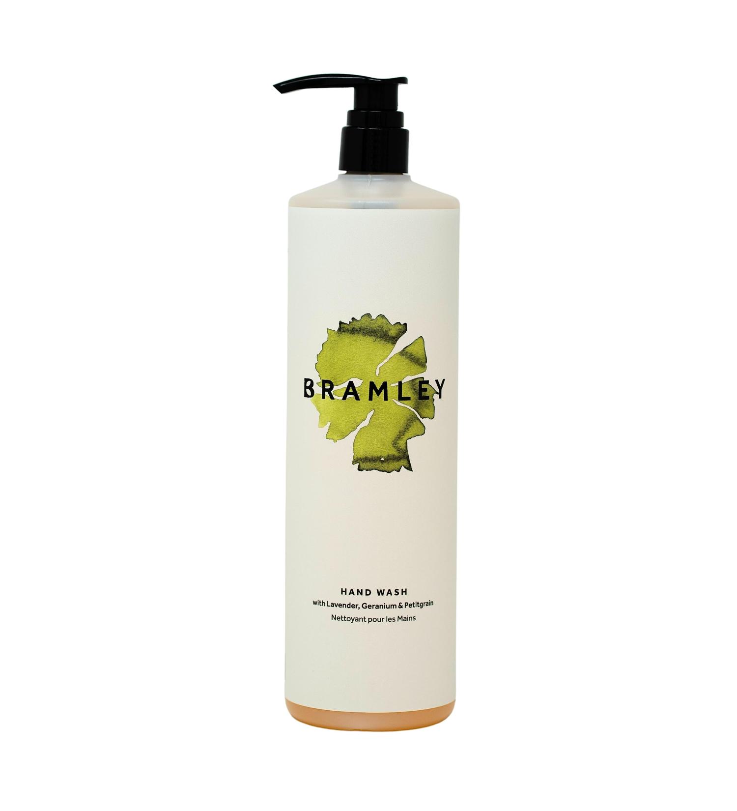 BRAMLEY Hand Wash 1 Litre | 100% Natural Fragance | Lavender Geranium & Petitgrain Essential Oils | Liquid Hand Soap | Vegan and Cruelty Free