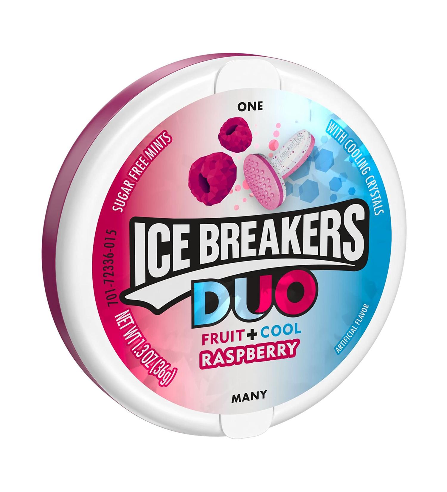 ICE BREAKERS Duo Sugar Free Mints Raspberry 1.3 Ounce - Buy Online on GoSupps.com