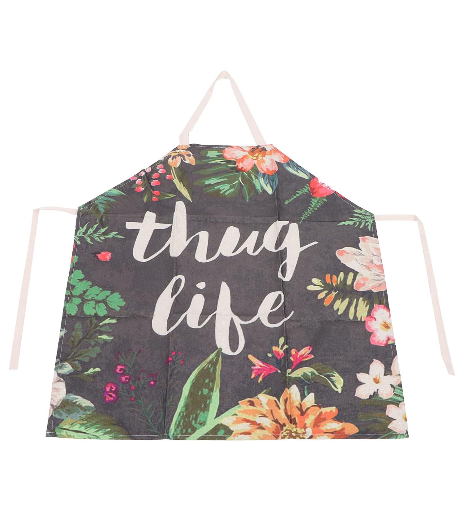 Nail Tech Apron Convenient Comfortable Breathable Flower Pattern Apron for Commercial Restaurant for BBQ for Home for Nail Shop - Buy Online on GoSupps.com