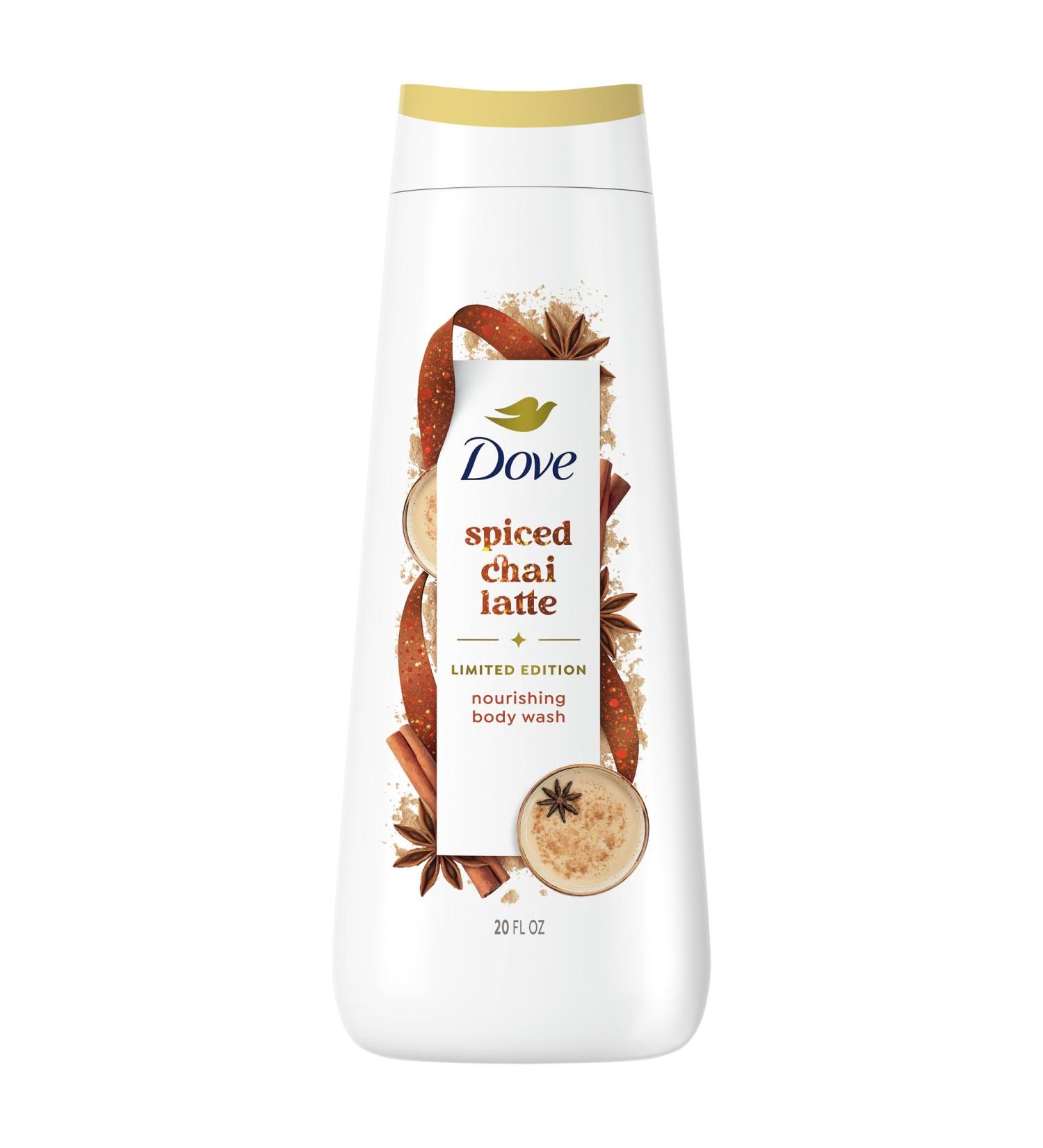 Dove Spiced Chai Latte Liquid Body Wash for Deep Nourishment Holiday Treats Limited Edition 20 fl oz - Buy Online on GoSupps.com