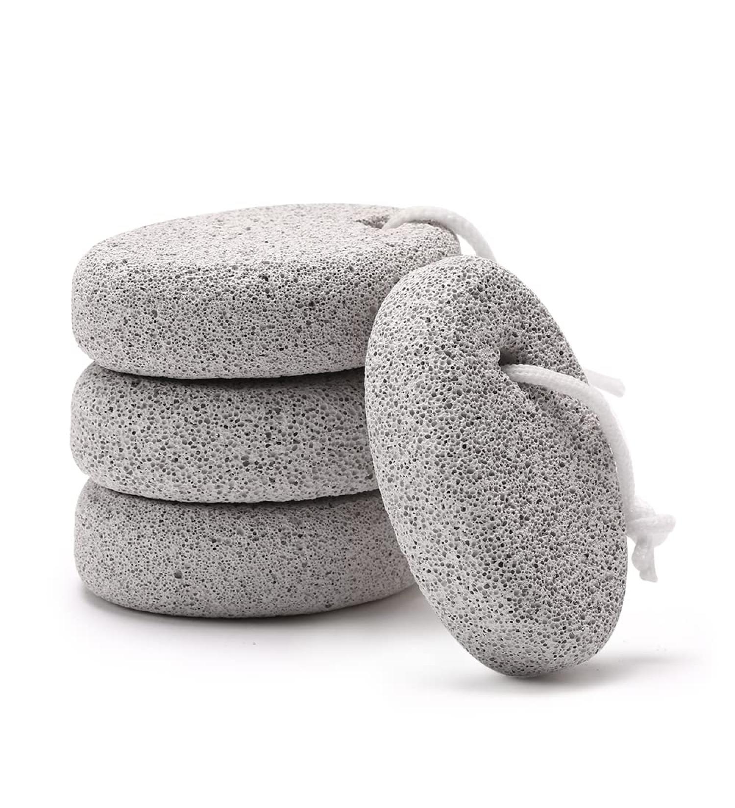 4-Pack Natural Pumice Stone for Feet by Borogo - Callus Remover for Feet and Hands - Exfoliating Foot File for Dead Skin on Heels, Elbows, and Hands - Buy Online on GoSupps.com