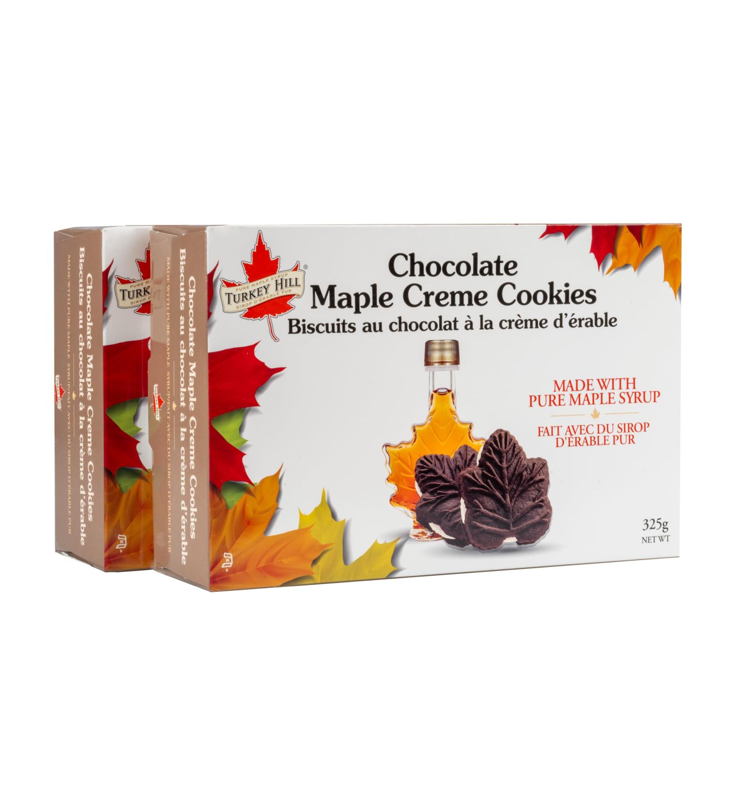 Turkey Hill Sugarbush 100% Pure Canadian Premium Maple Syrup Chocolate Cream Filled Cookies- All-Natural Maple Leaf Shape Delicious Cookies (2 Pack Chocolate Cookies) Chocolate Cookies 400 g (2 Pack) - Buy Online on GoSupps.com