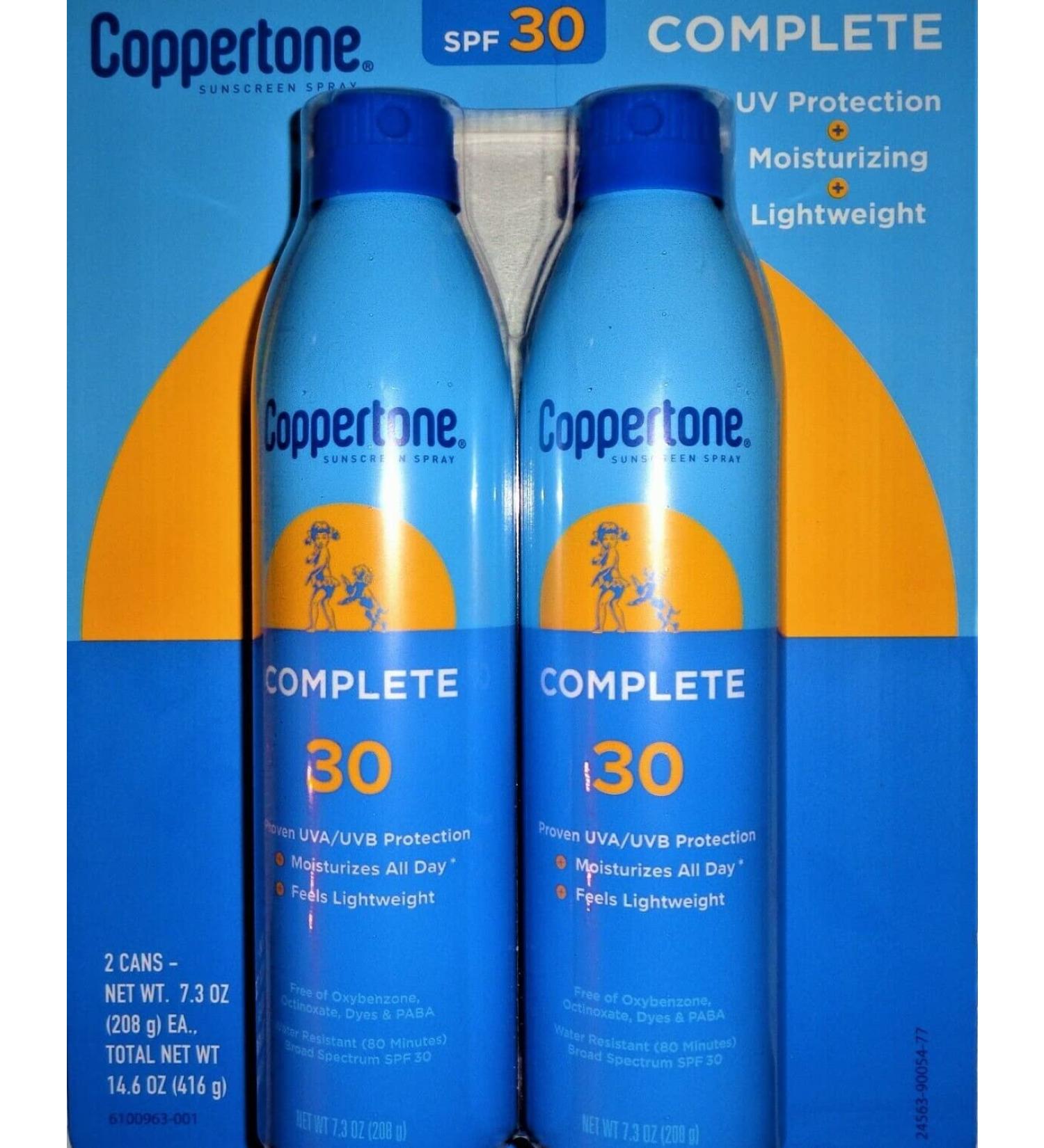 Coppertone SPF 30 Sunscreen Spray 7.3 Ounce (Pack of 2)