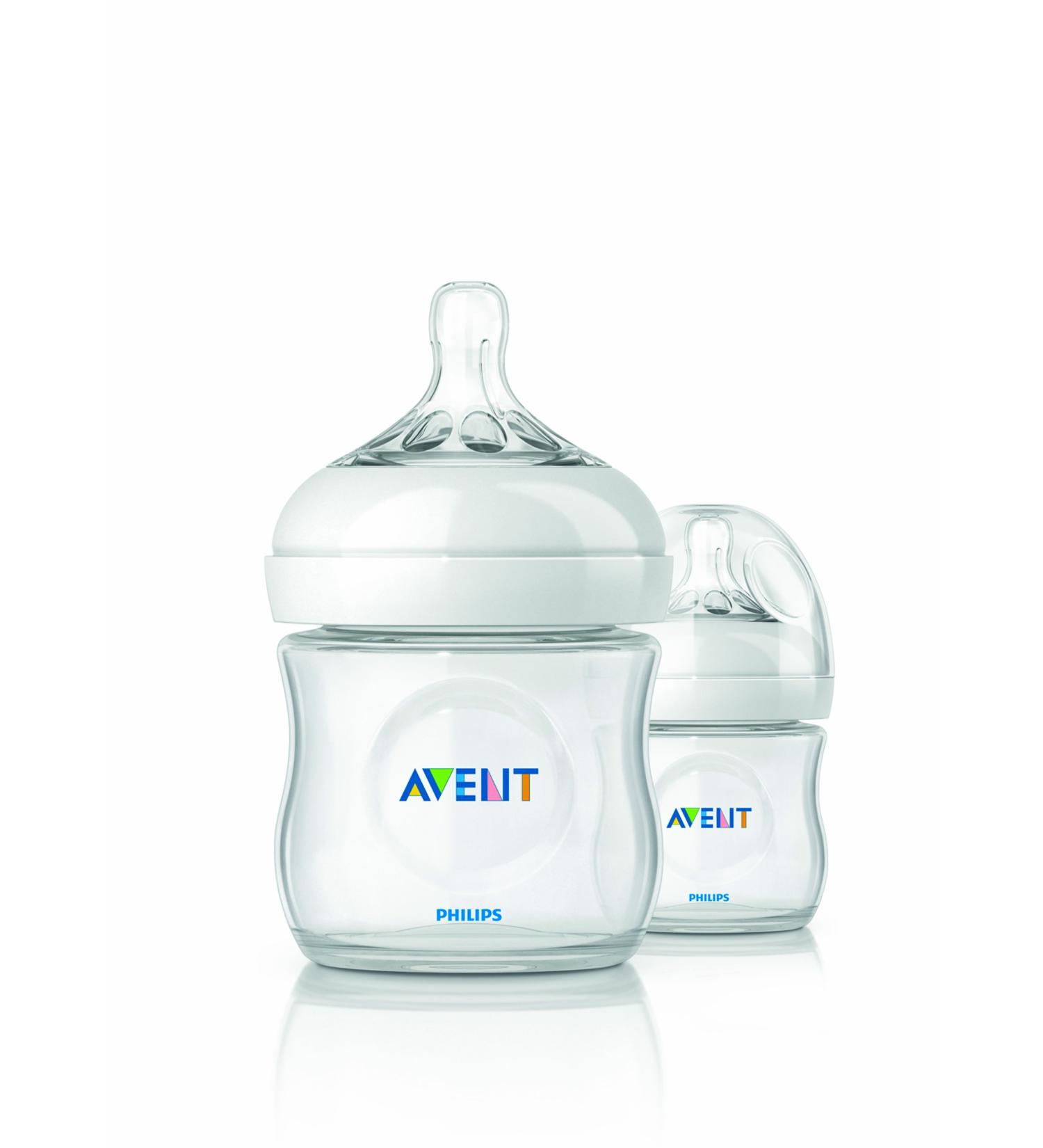 Philips AVENT BPA Free Natural Polypropylene Bottle 4oz 2 Pack - Clear - Buy Online on GoSupps.com