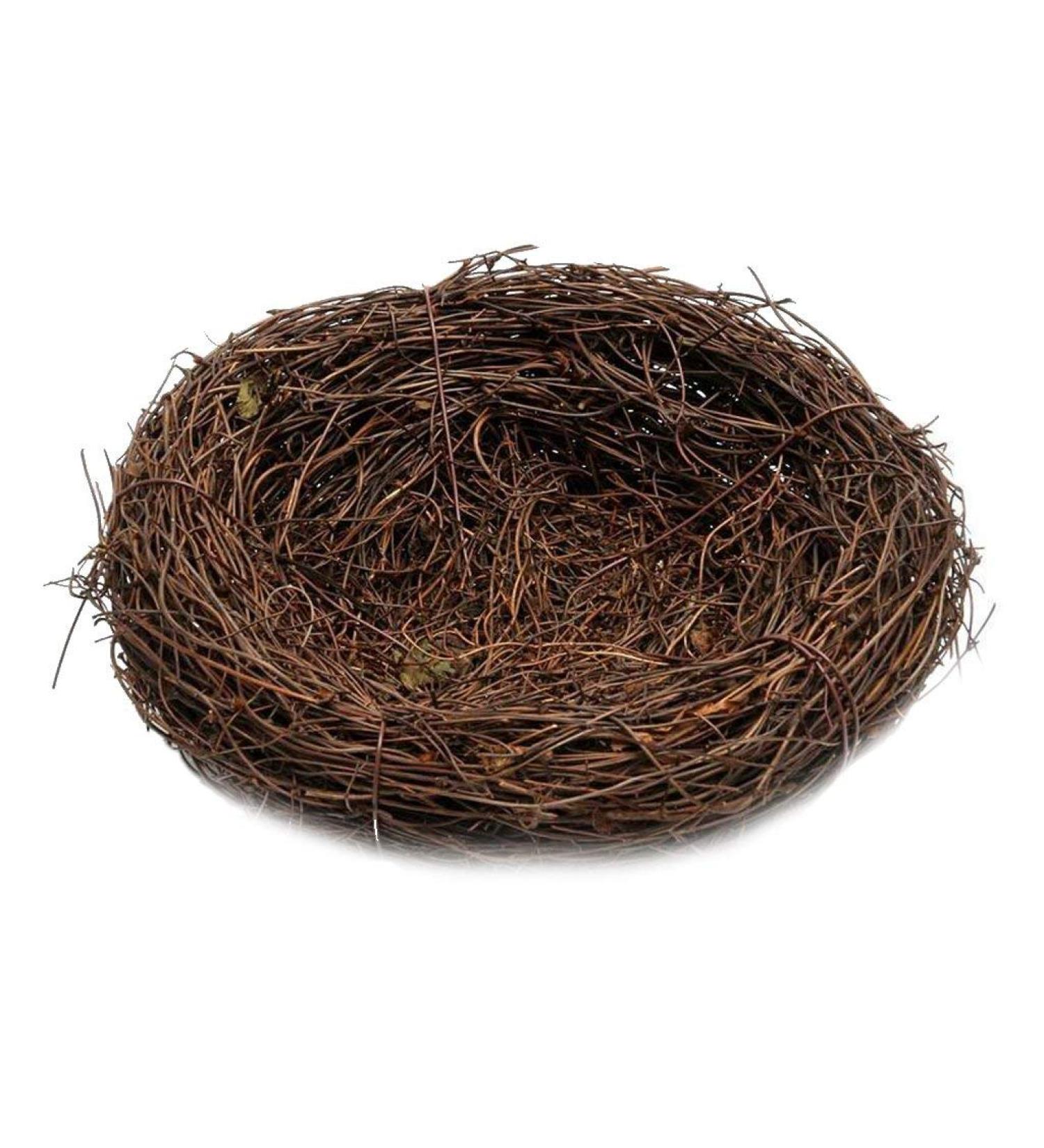 Inzopo Nest Rattan Artificial Birds Small Animals Decoration Garden Field Accessories 25 cm - Buy Online on GoSupps.com