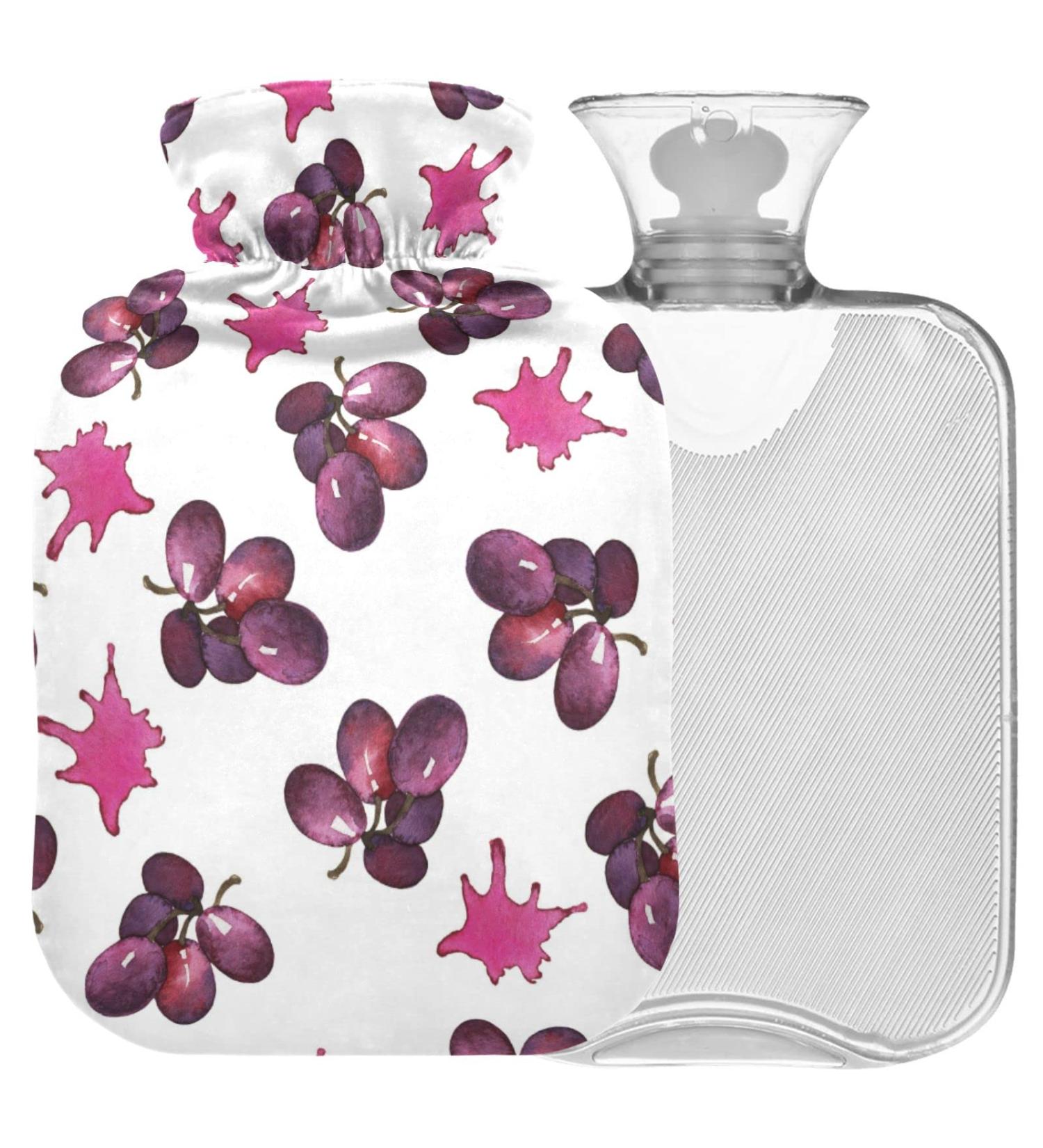 Naanle 1L Hot Water Bottle with Cover - Transparent Heat & Cold Therapy for Pain Relief | Ideal for Bed Hands & Feet - Buy Online on GoSupps.com