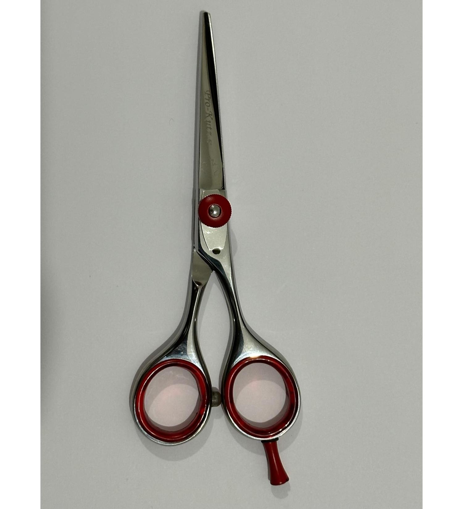 Pro-Kutz Hairdressing Barber Hair Scissor for Professional Hairdressers Barbers Stainless Steel Hair Cutting Shears for Salon Barbers Men Women Children and Adults Size 5 Inches Red - Buy Online on GoSupps.com