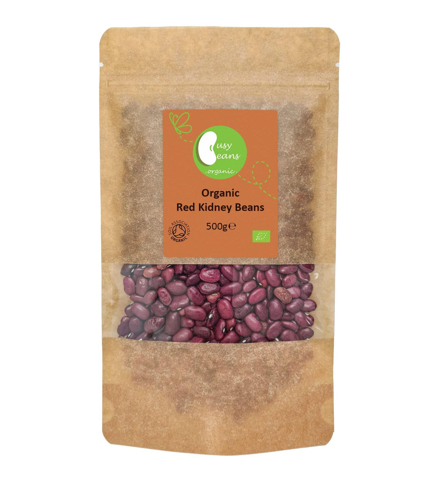 Organic Red Kidney Beans -Certified Organic- by Busy Beans Organic (500g) - Buy Online on GoSupps.com
