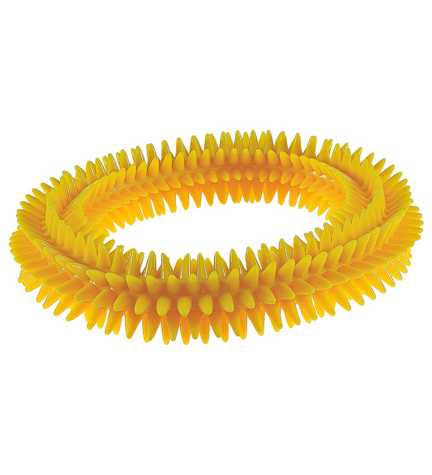 Sport-Tec Hedgehog Ring Massage - 16 cm Yellow Reflexology Self-Massage Tool for Pain Relief - Buy Online on GoSupps.com