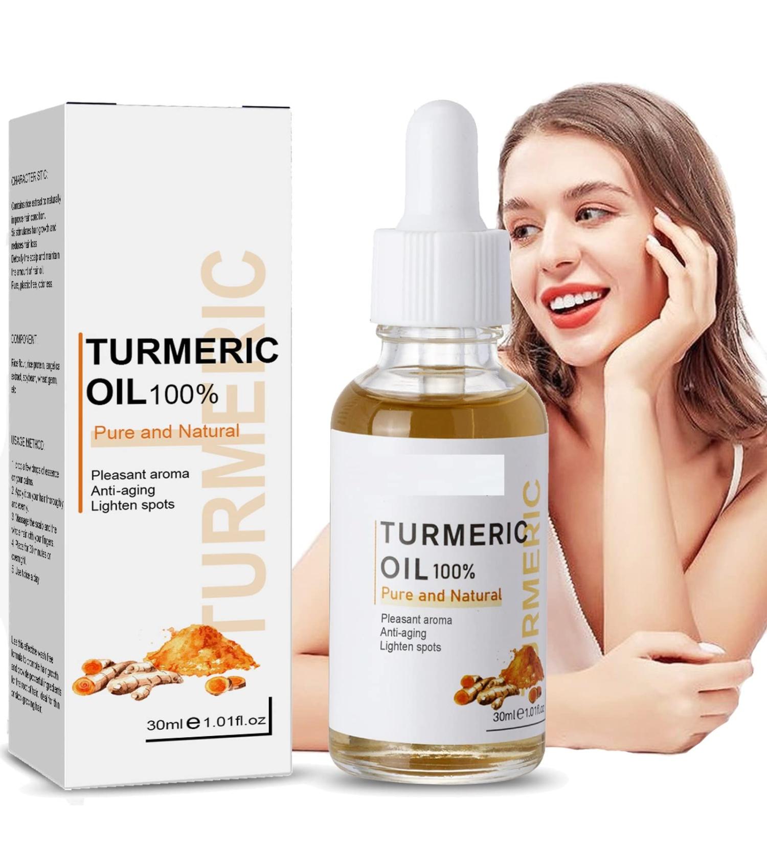 Turmeric Face Serums Oil Bright Skin Dark Spot Corrector Turmeric Serum Skin Care Moisturizing Repair Serum for Face and Body(30ML) - Buy Online on GoSupps.com