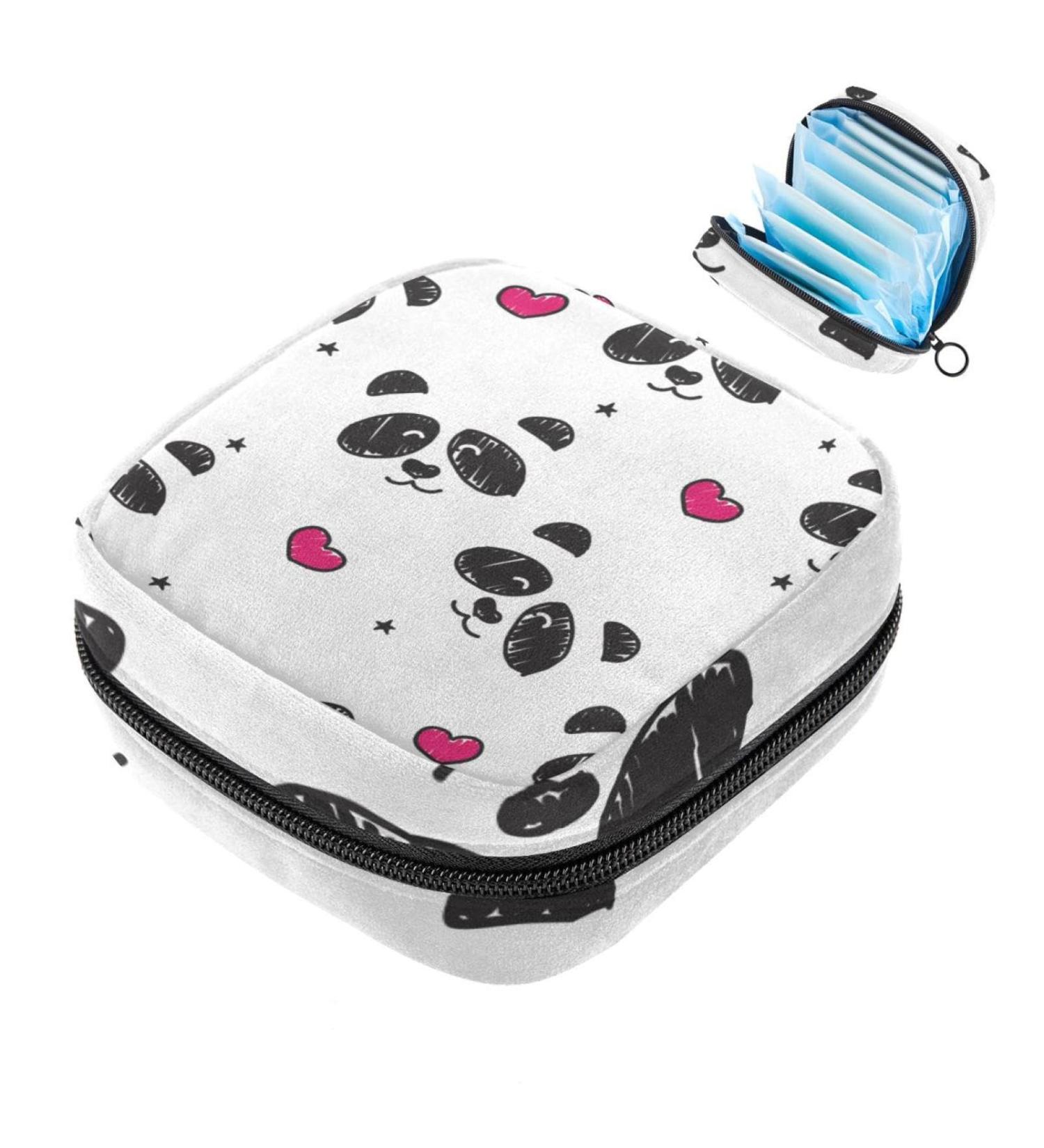 Women s Panda Face Storage Bags - Portable Menstrual Pads & Bandages Holder | Multicolored Designs for School & Office - Buy Online on GoSupps.com