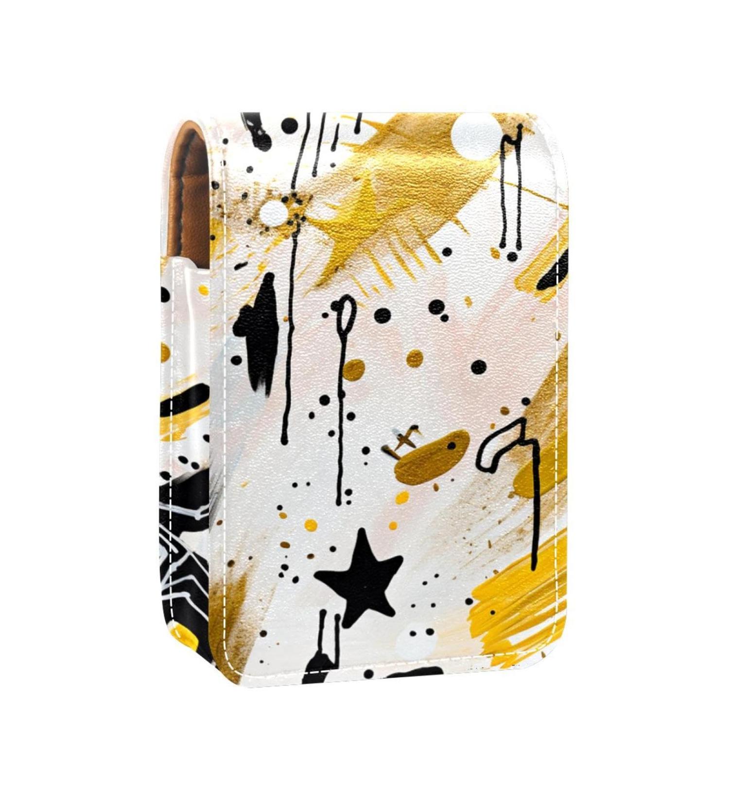 Travel Lipstick Organizer Case - Portable Makeup Bag with Mirror | Colorful Sky Floral Design - Buy Online on GoSupps.com