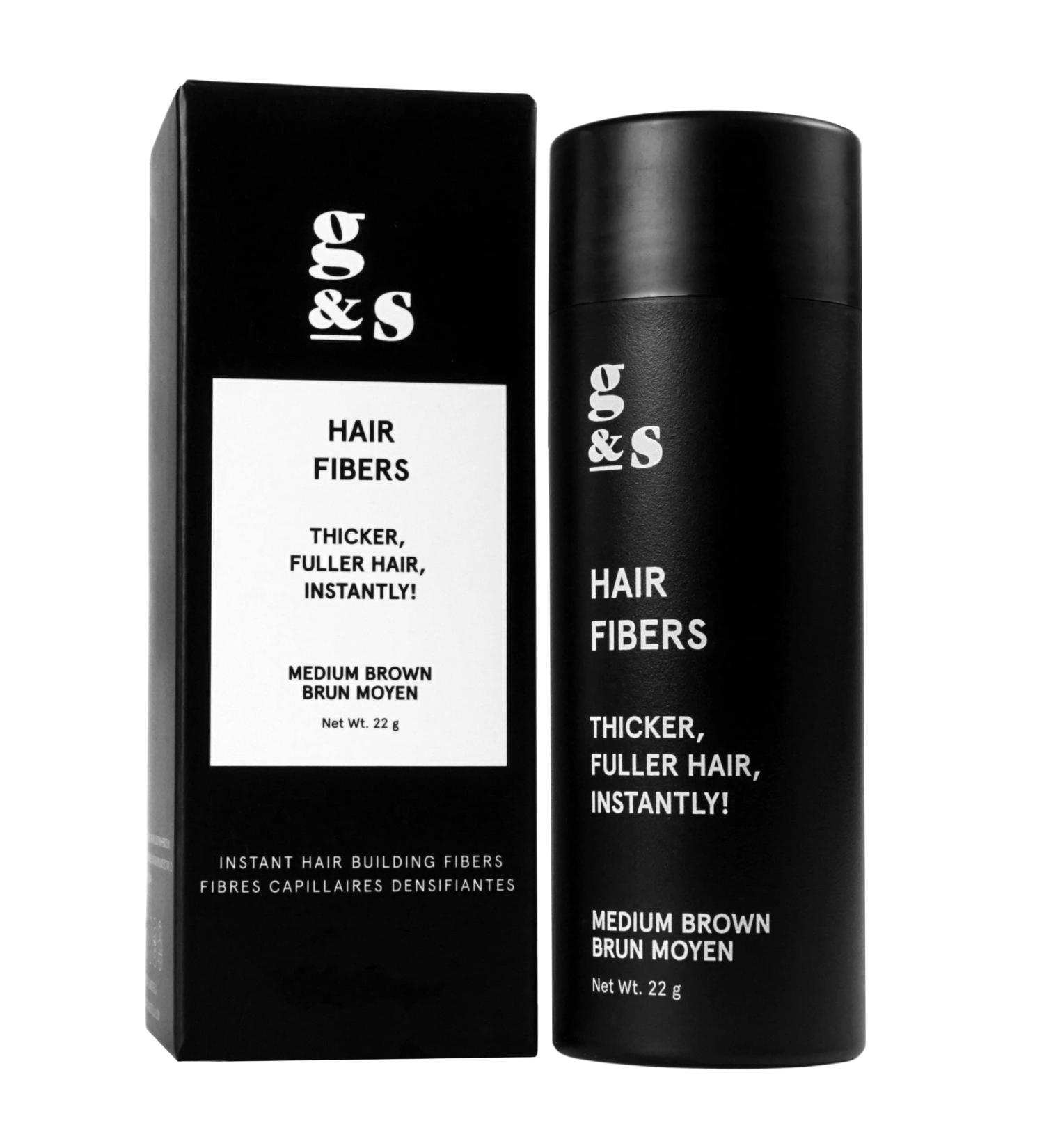 Grace and Stella Hair Building Fibers - Medium Brown (22g) - Instantly Thicken Thinning Hair - Cover Bald Spots Discreetly - Buy Online on GoSupps.com