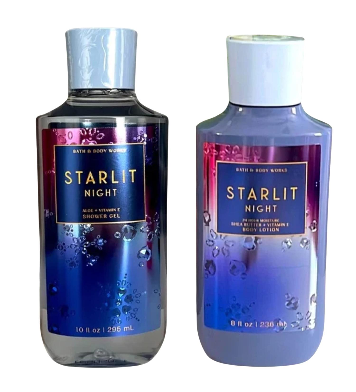 Bath and Body Works Gift Set - 10 oz Shower Gel & 8 oz Lotion (Starlit Night) - International Shipping Available - Buy Online on GoSupps.com