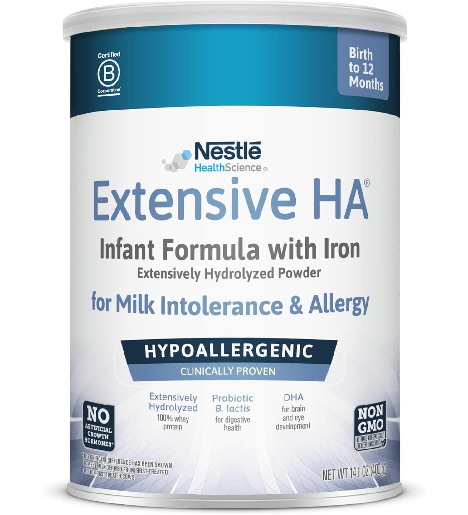 Extensive HA Baby Formula - Stage 1: Formula for Cowâs Milk Protein Allergy  14.1 Ounces (Packaging May Vary) - Buy Online on GoSupps.com