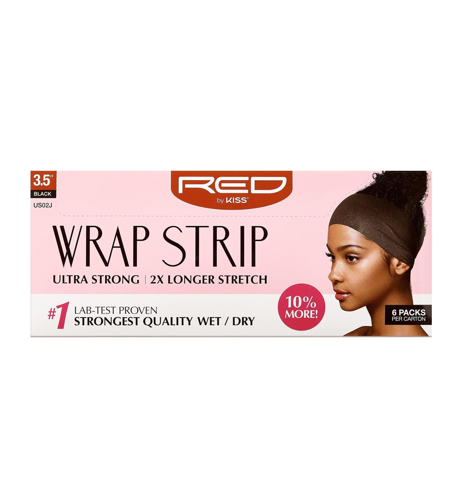 Red by Kiss Wrap Strip Ultra Strong 2X Longer Stretch Black-3.5 (6 PACK) - 44 Strips - Buy Online on GoSupps.com