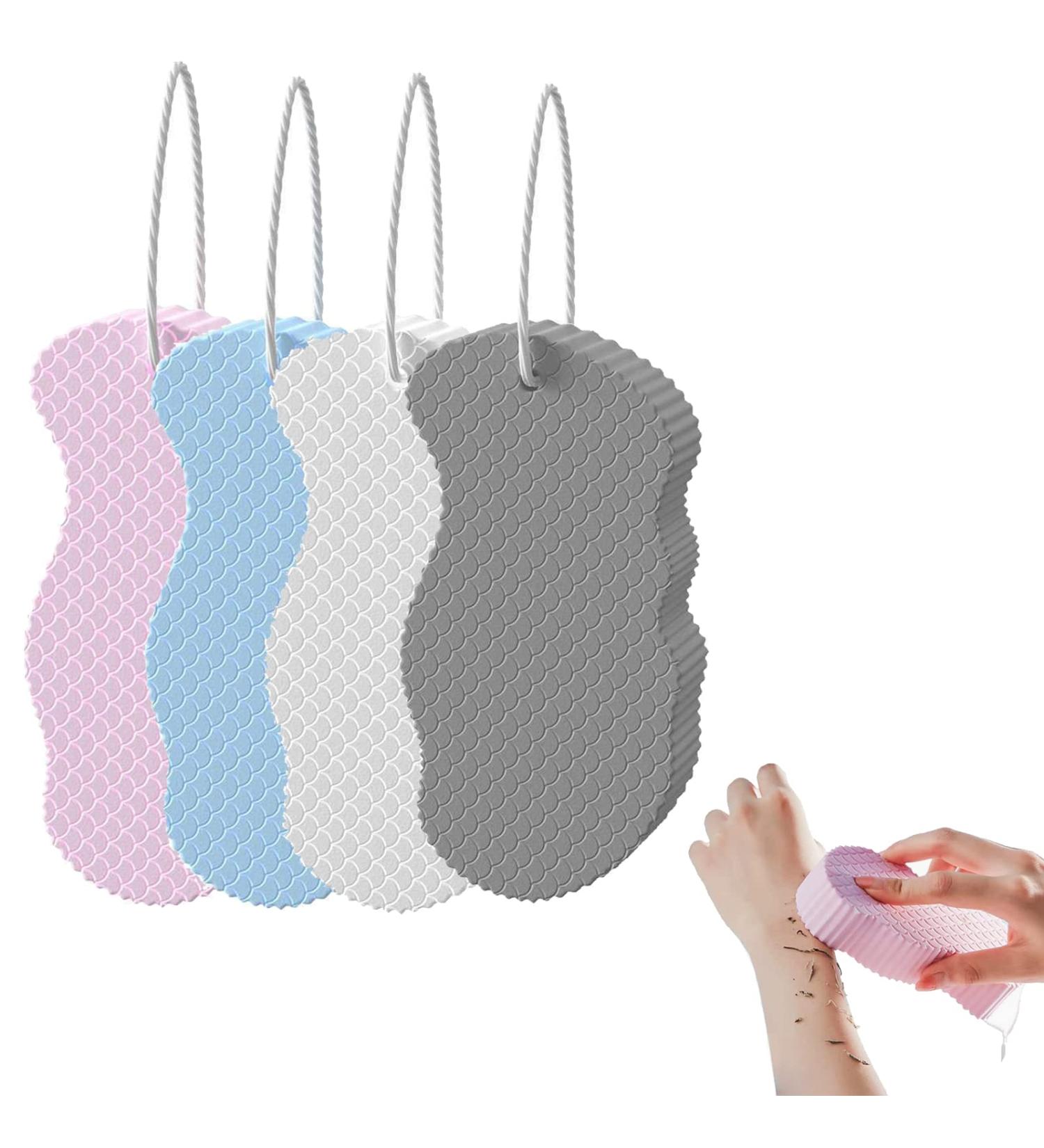 BROWSLUV SuperPeeler: Fast Callus & Dead Skin Removal - 4 Soft Exfoliating Bath Sponges for Adults & Kids - Buy Online on GoSupps.com