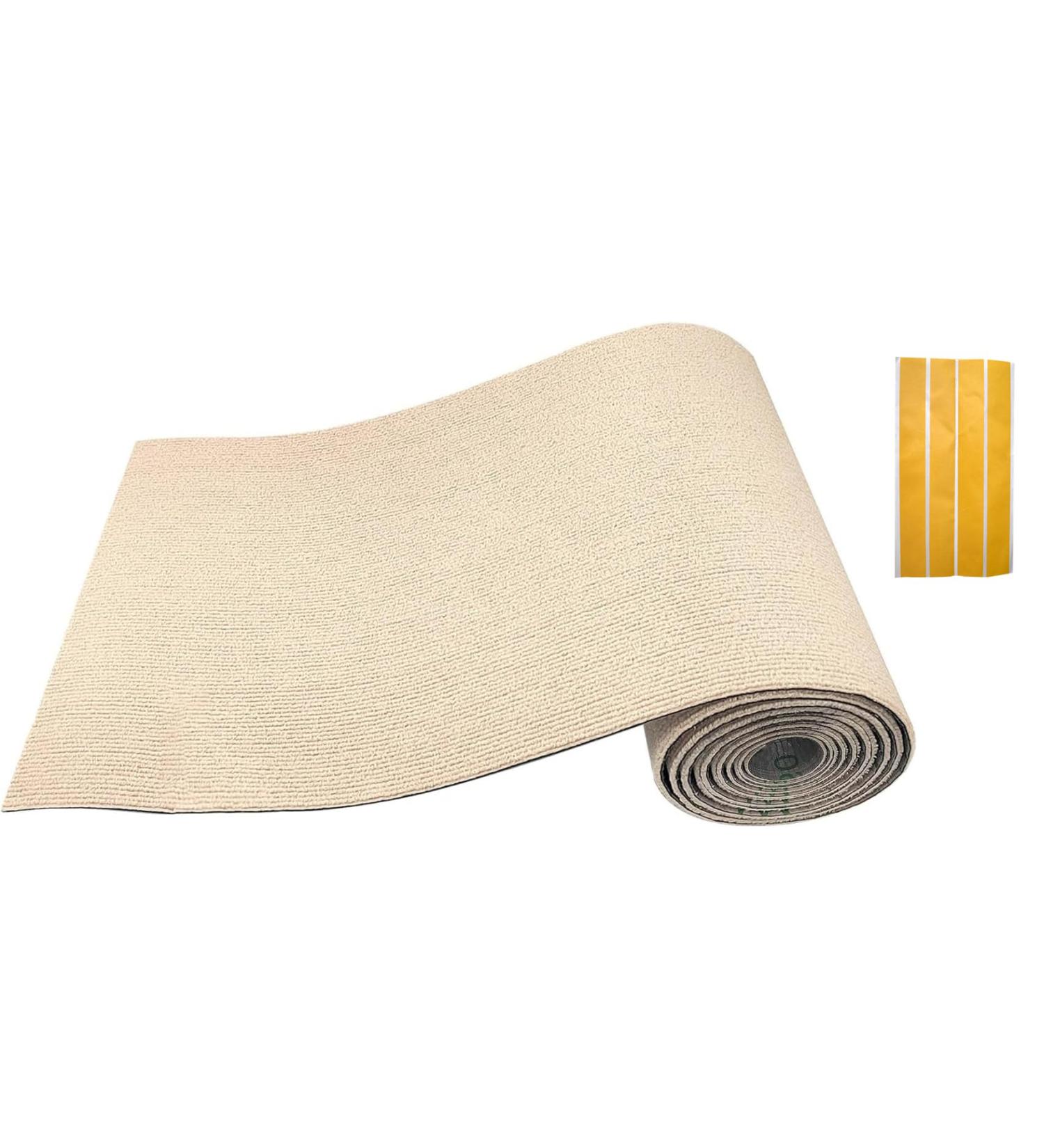 MIAOGE 78.7"x15.7" Trimmable Self-Adhesive Cat Scratch Mat Cat Scratching Carpet Rug Cat Tree Cat Towers Replacement (Beige-1PCS) - Buy Online on GoSupps.com
