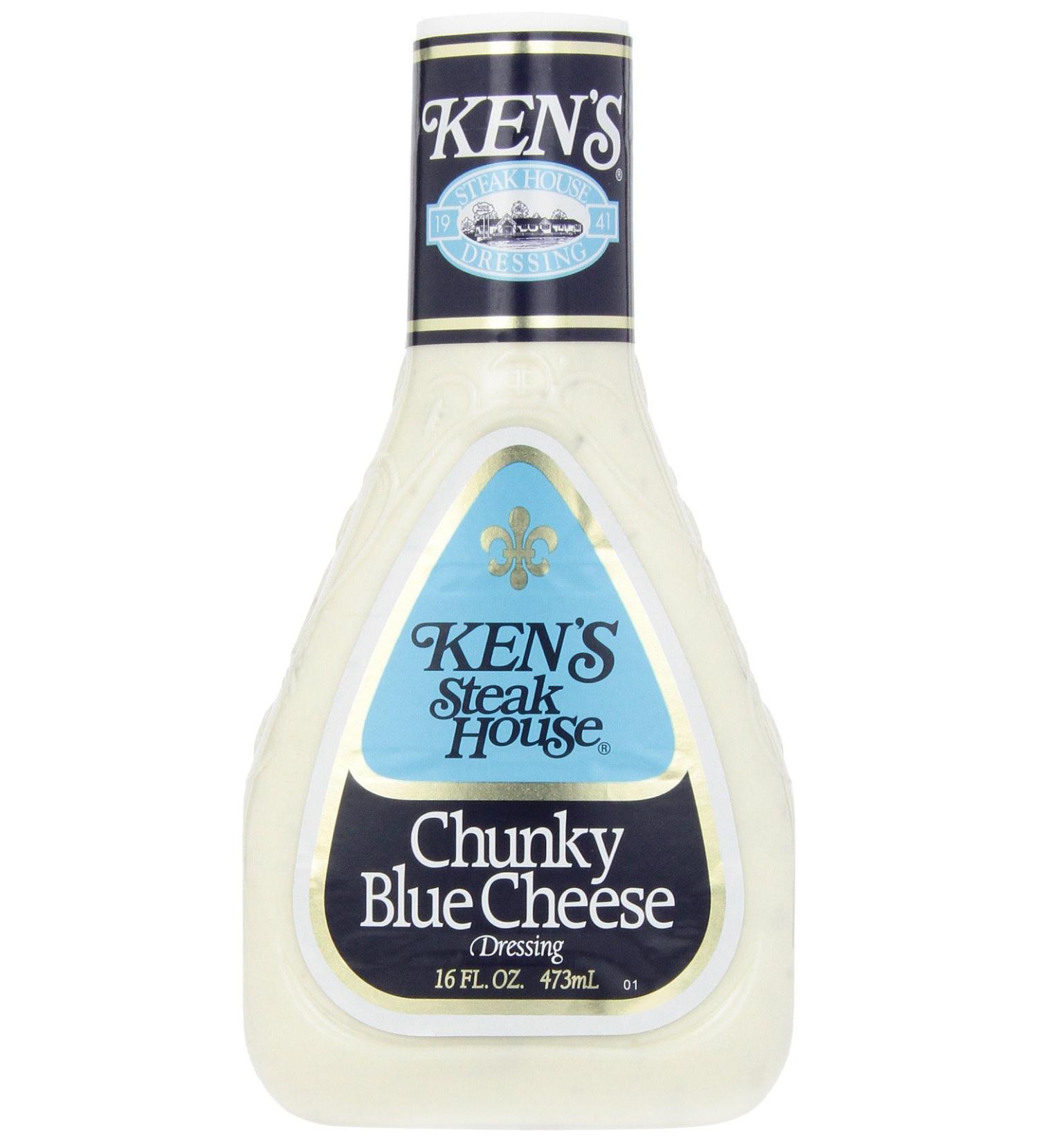 Ken's Foods Chunky Blue Cheese Dressing 16 oz - Authentic Flavor - 1 Pack - Buy Online on GoSupps.com