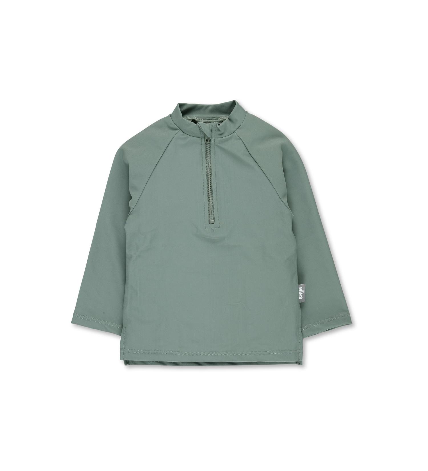 Sterntaler UV Swim Shirt for Kids - Long Sleeve Rashguard 50+ Protection Zipper & Collar Unisex Eco-Friendly Swimwear - Ideal for Bathing Fun in Matt Green (Size 104) - Buy Online on GoSupps.com