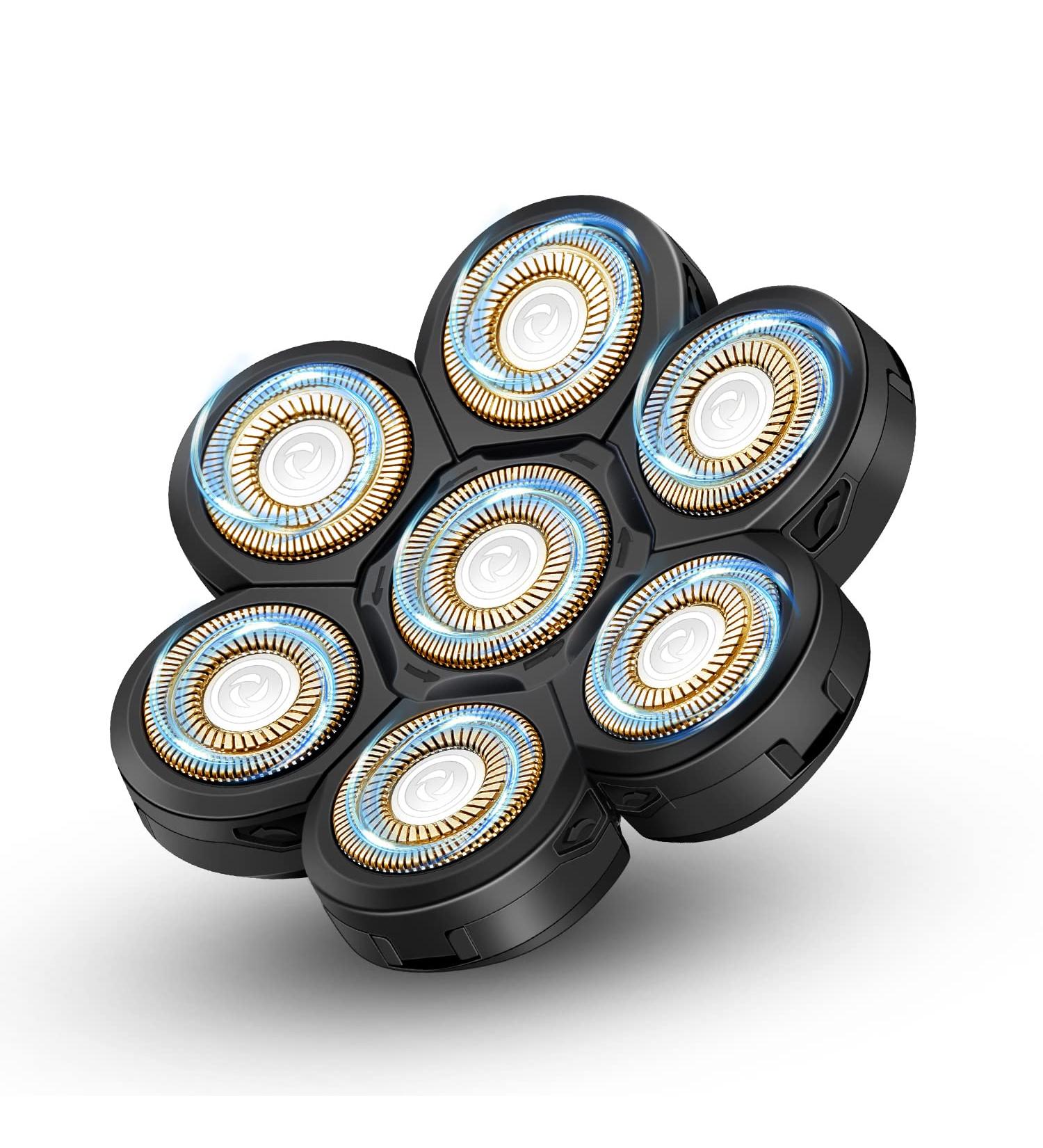 Replacement Shaver Head for Electric Head Shaver | Waterproof 7D Gray Blades for Men's Shaving - International Shipping Available - Buy Online on GoSupps.com