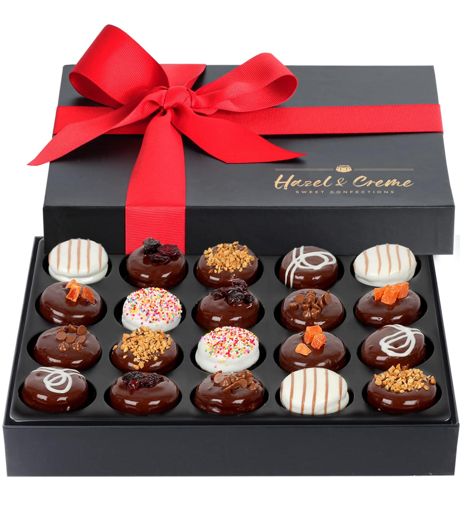 Hazel & Creme Cookies Gift Box | 20 Count Valentine's Chocolate Gifts - Buy Online on GoSupps.com