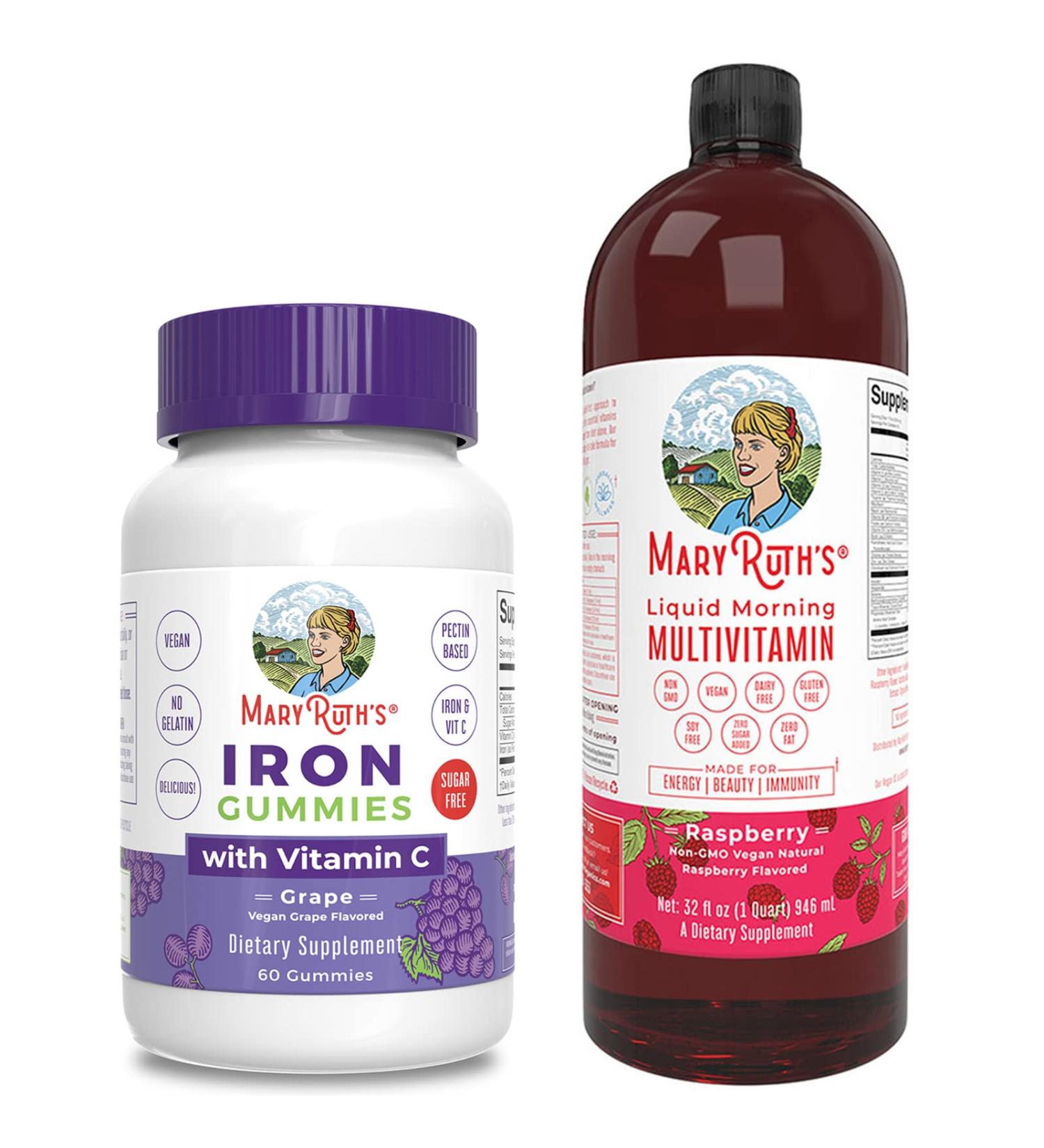 MaryRuth's Adult Iron Gummies & Morning Multivitamin - Immune Support & Wellness Supplement - Buy Online on GoSupps.com