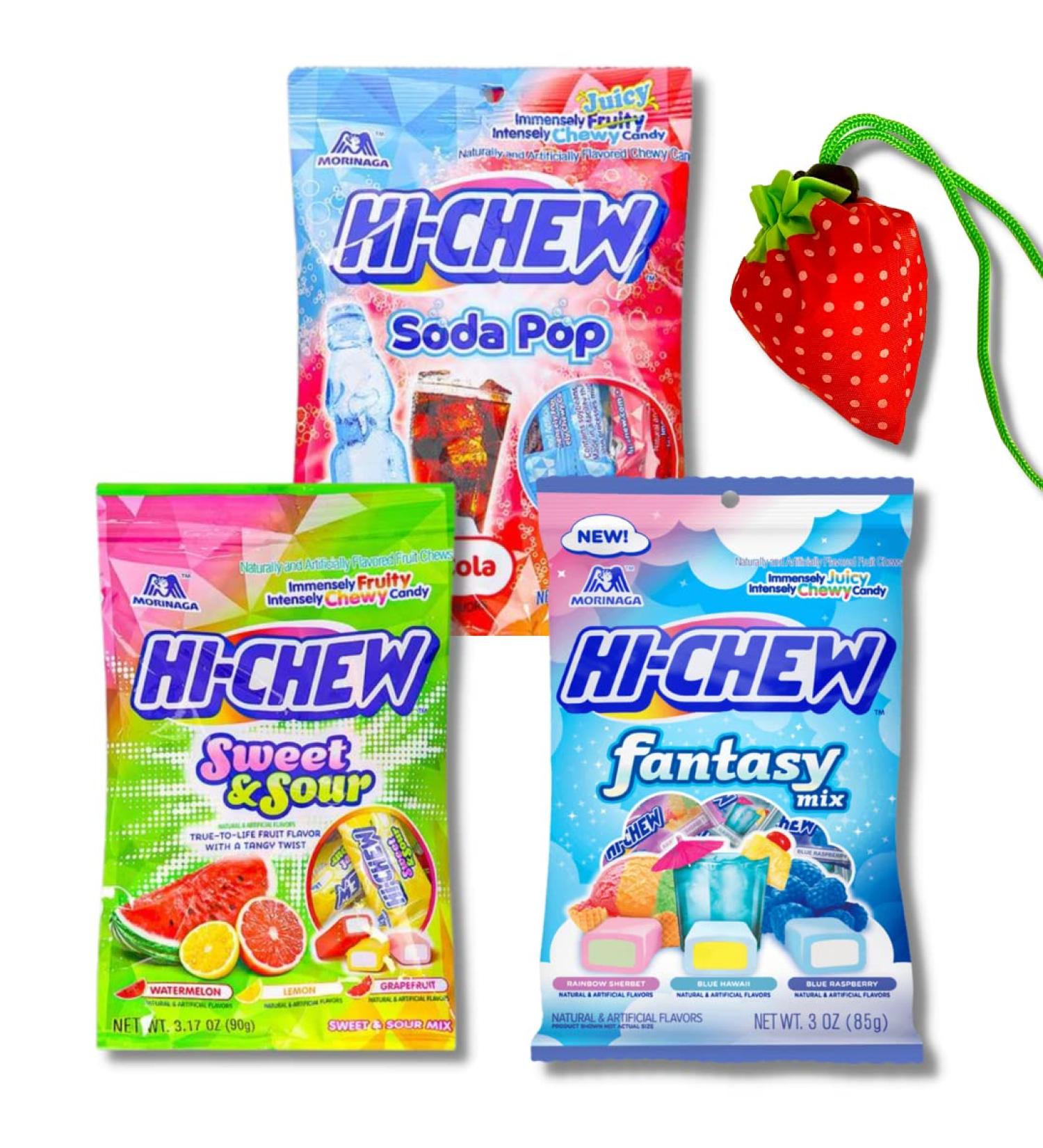 MorinagaHiChew Japanese Candy Snacks New Flavour Fantasy Mix Soda Pop Sweet Sour Mix 90g x 3bags Value Pack Individually Wrapped Pieces - Buy Online on GoSupps.com