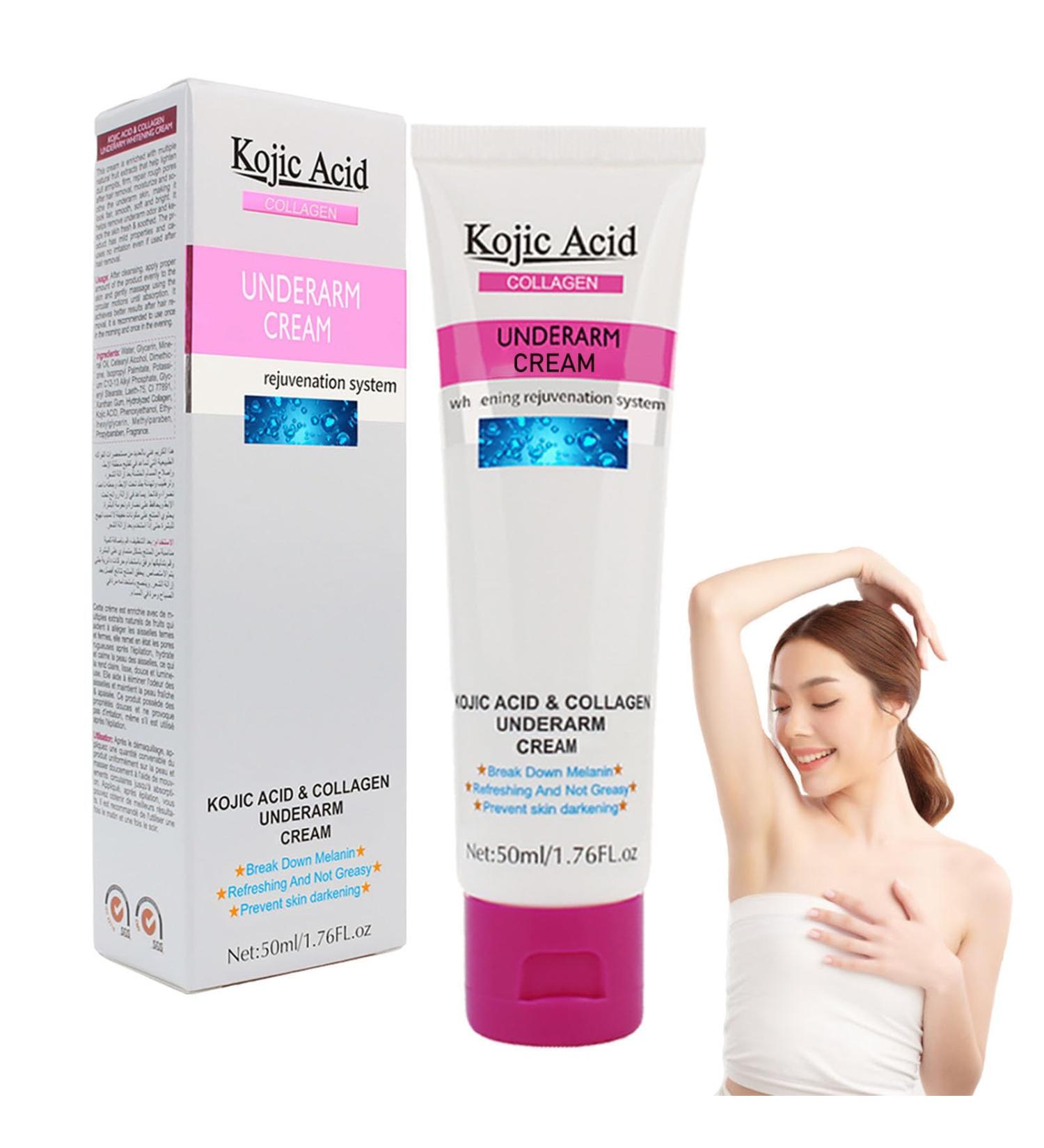 Underarm Evens Skin Tone Cream - Kojic Acid Underarm Products - Skincare Armpit Cream for Dark Skin - Underarm Care Cream - Body Cream for Dark Skin - Improve Skin and Reduce Odor - Buy Online on GoSupps.com