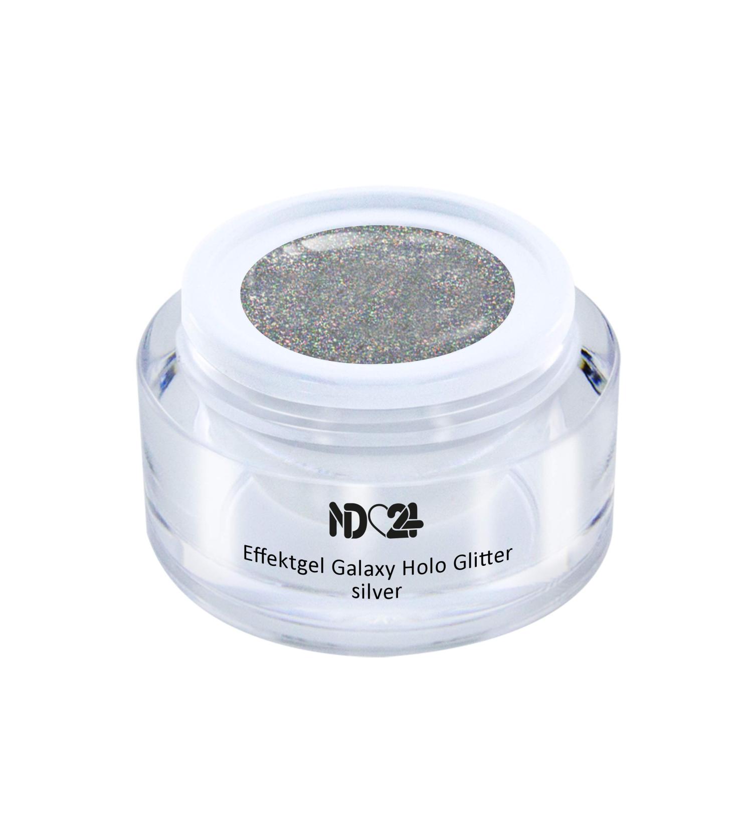 UV LED Effect Gel Galaxy Holo Glitter Silver - Studio Quality Made in Germany - 5ml | International Shipping Available - Buy Online on GoSupps.com